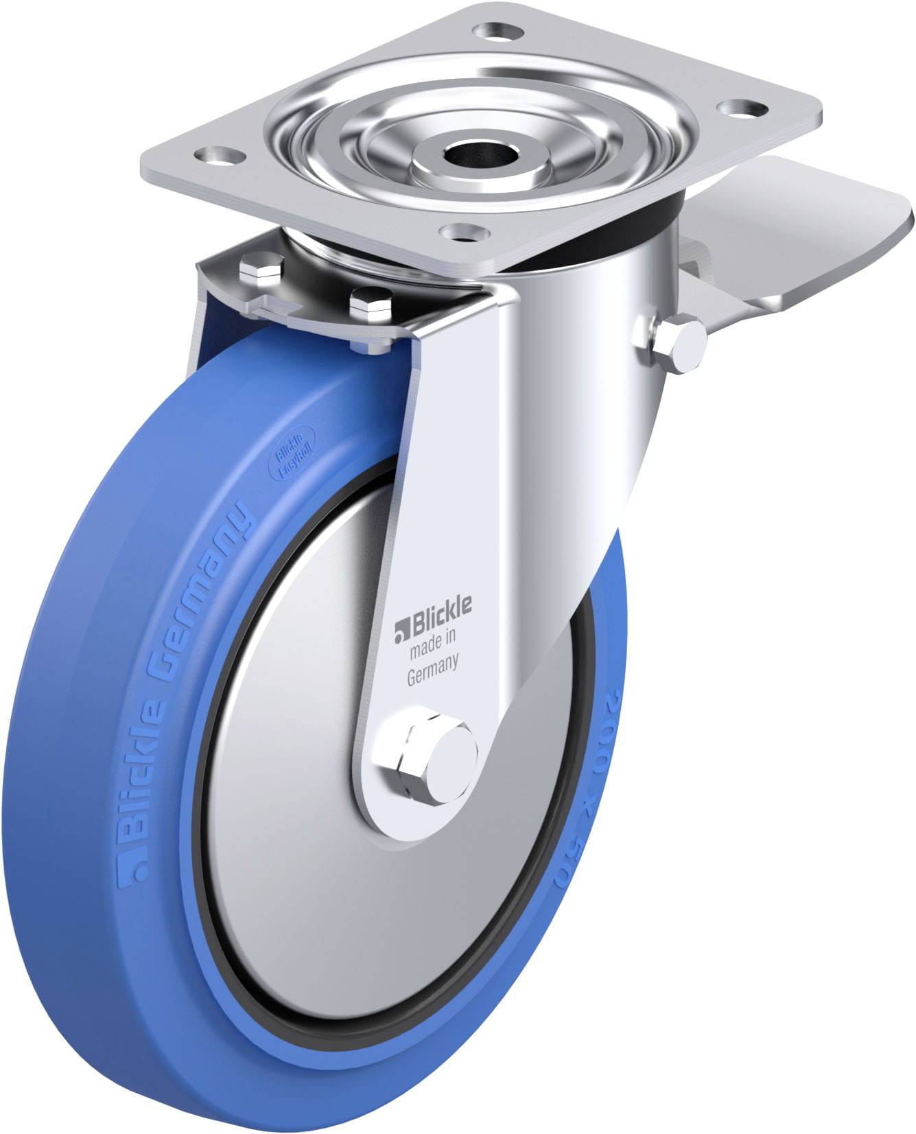 Blickle 749392 L-POEV 200R-ST-SB-FA Stahlblech-Lenkrolle Rad-Durchmesser: 200mm Tragfähigkeit (max.): 400kg 1St.