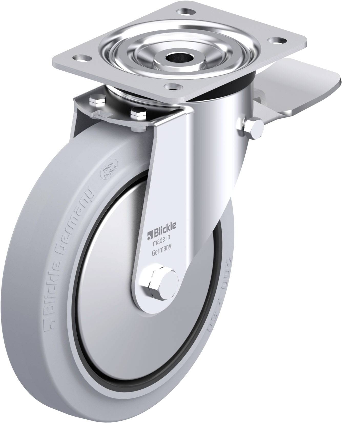 Blickle 850729 L-POEV 200XR-ST-SG-FA Stahlblech-Lenkrolle Rad-Durchmesser: 200mm Tragfähigkeit (max.): 400kg 1St.