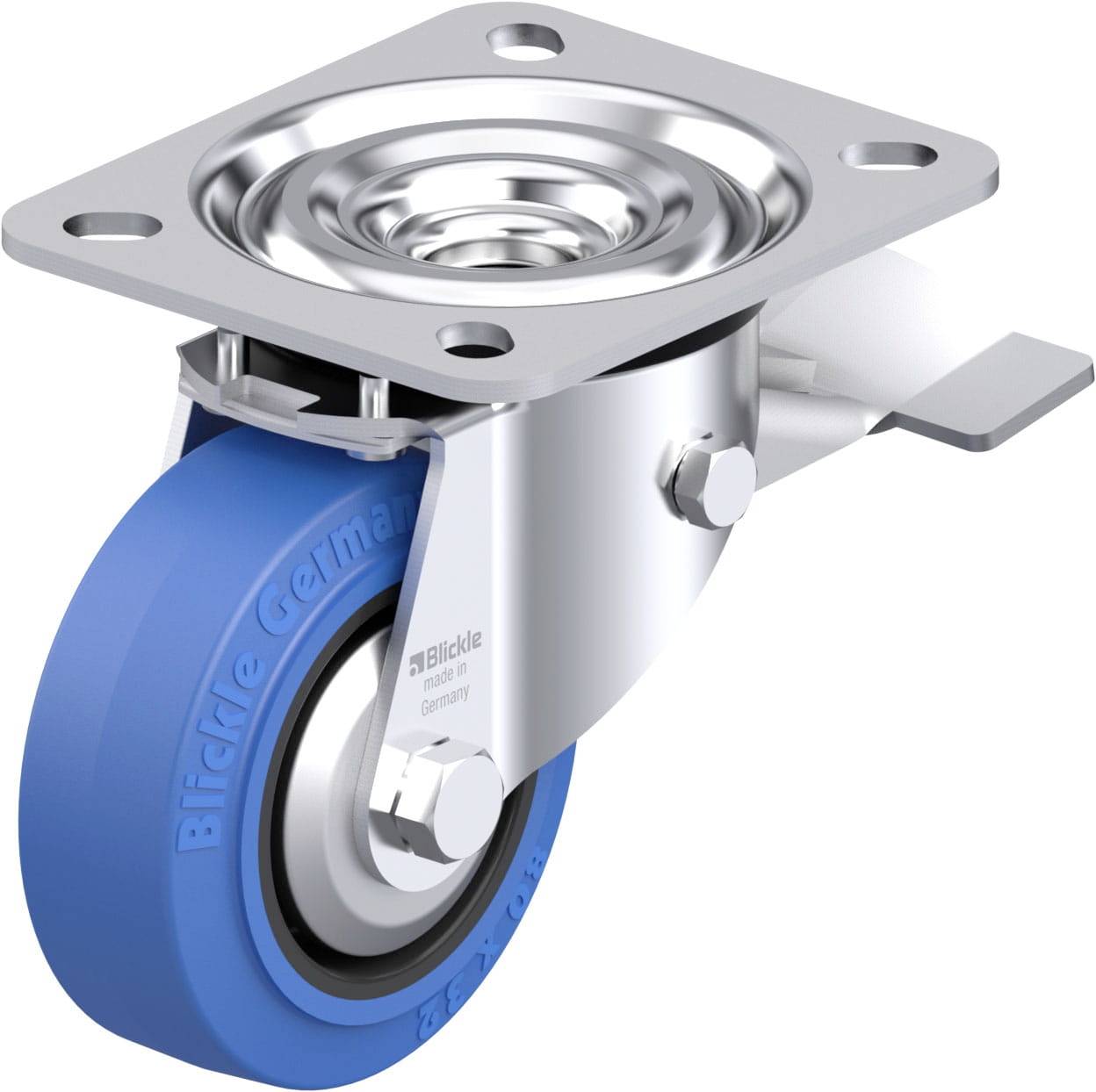 Blickle 850457 L-POEV 80XR-ST-SB-FA Stahlblech-Lenkrolle Rad-Durchmesser: 80mm Tragfähigkeit (max.): 140kg 1St.