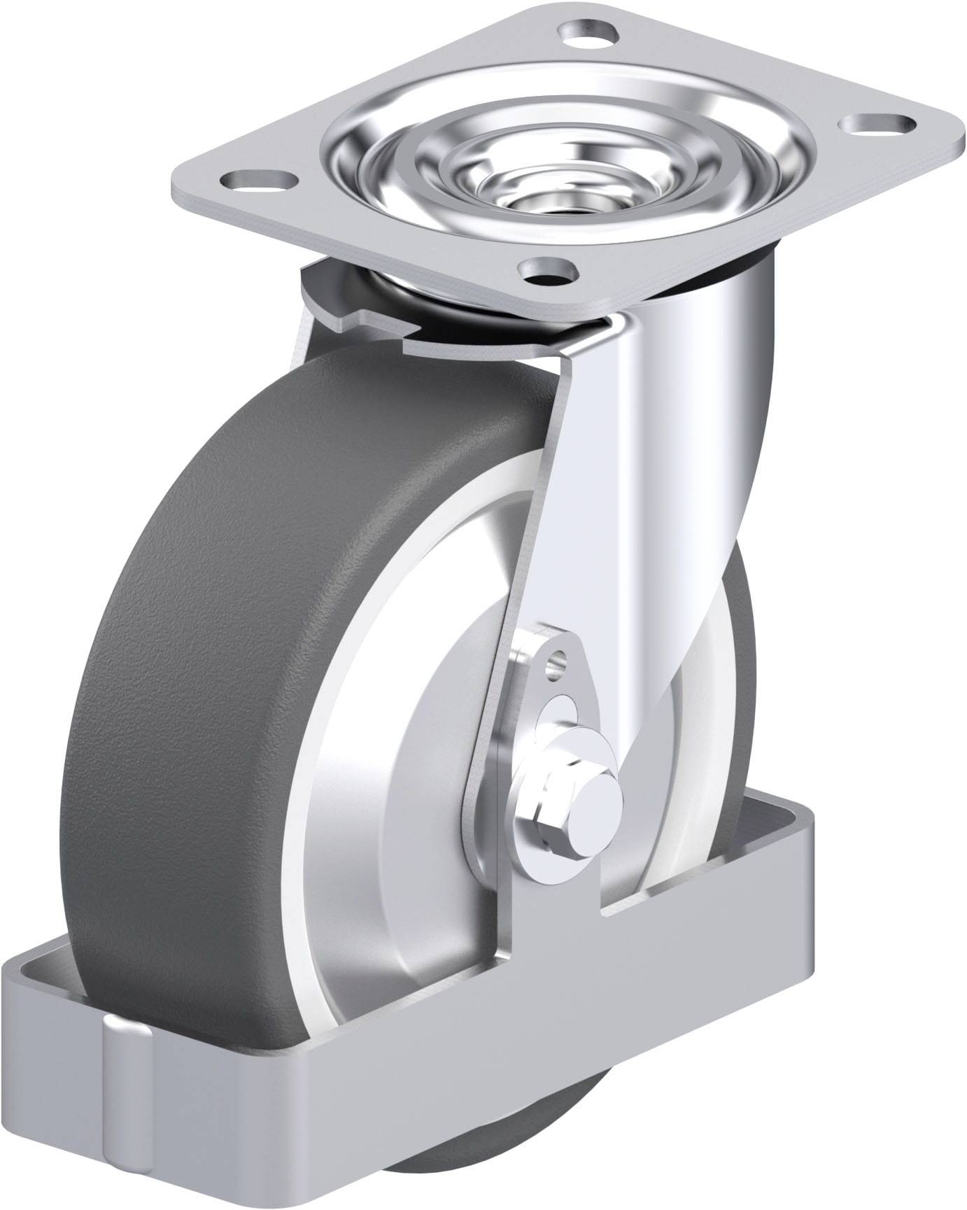 Blickle 938913 L-POTH 125G-FA-FS Stahlblech-Lenkrolle Rad-Durchmesser: 125mm Tragfähigkeit (max.): 250kg 1St.