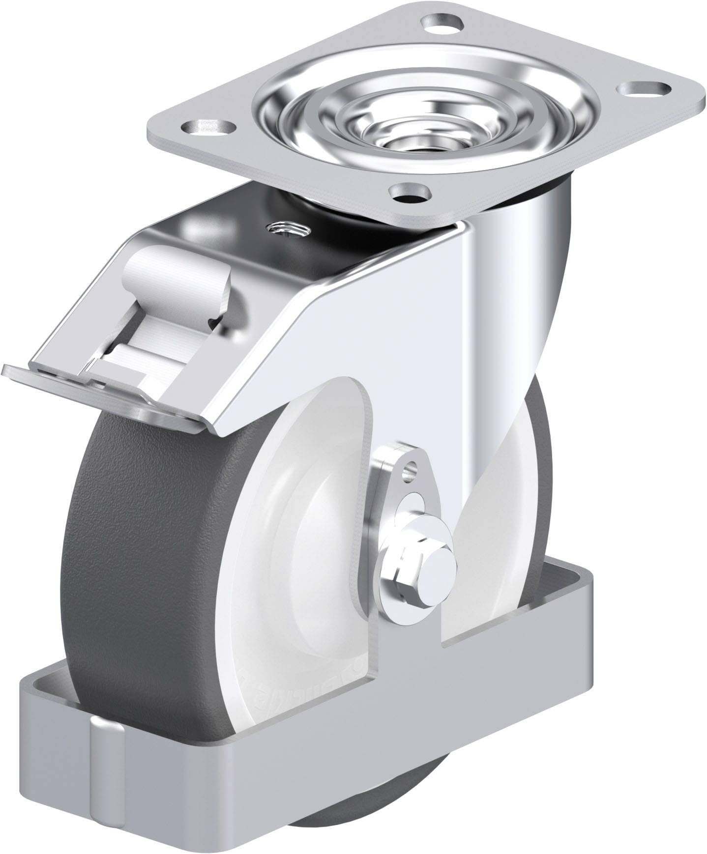 Blickle 909240 L-POTH 125KA-FI-FS Stahlblech-Lenkrolle Rad-Durchmesser: 125mm Tragfähigkeit (max.): 250kg 1St.