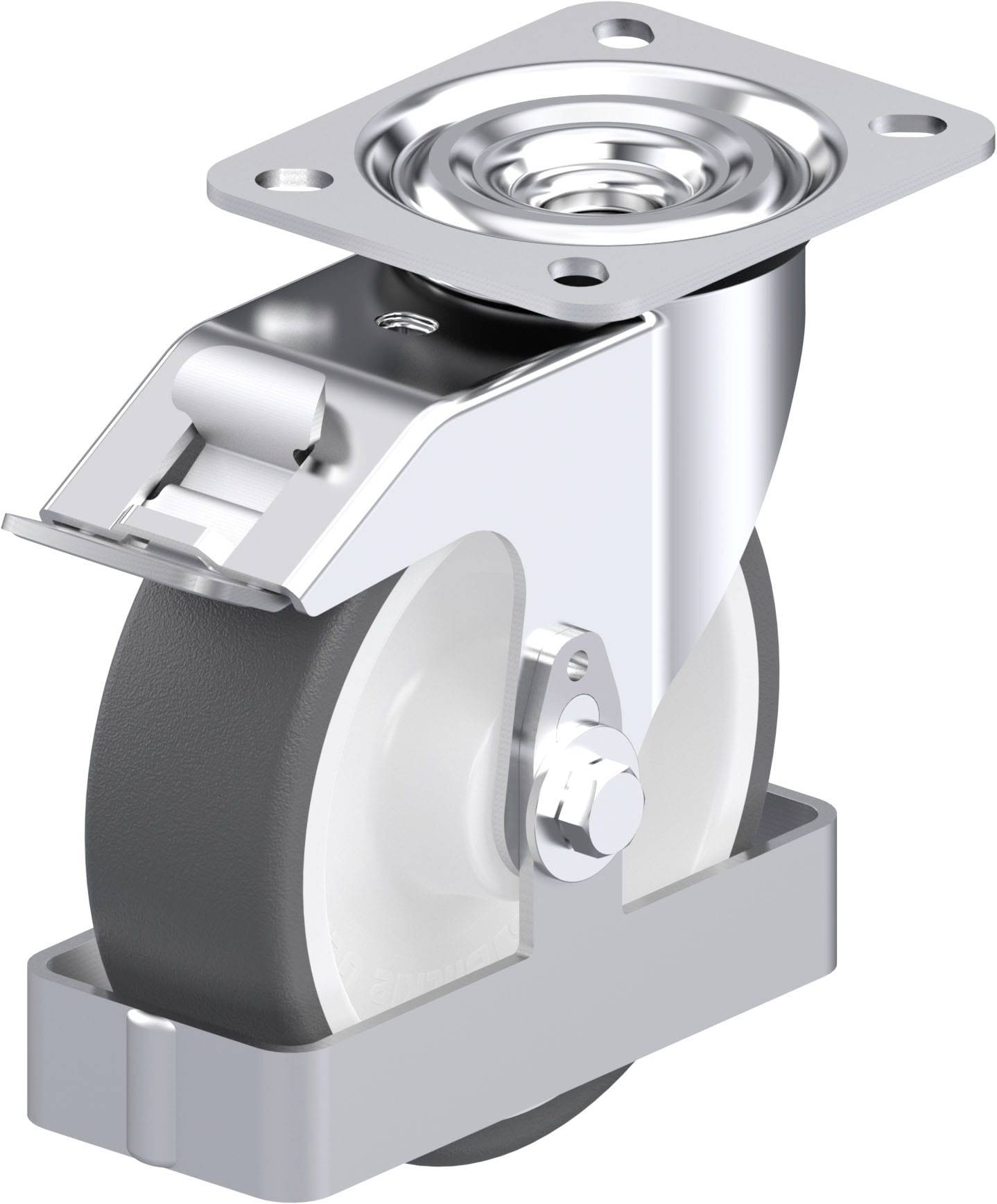 Blickle 938923 L-POTH 125R-FI-FS Stahlblech-Lenkrolle Rad-Durchmesser: 125mm Tragfähigkeit (max.): 250kg 1St.