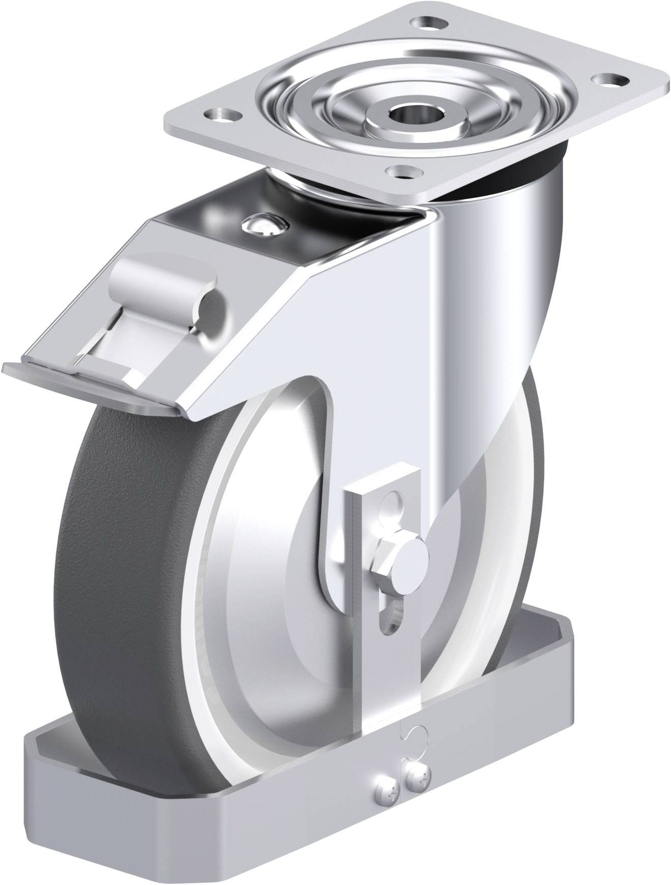 Blickle 938958 L-POTH 200G-FI-FA-FS Stahlblech-Lenkrolle Rad-Durchmesser: 200mm Tragfähigkeit (max.): 400kg 1St.