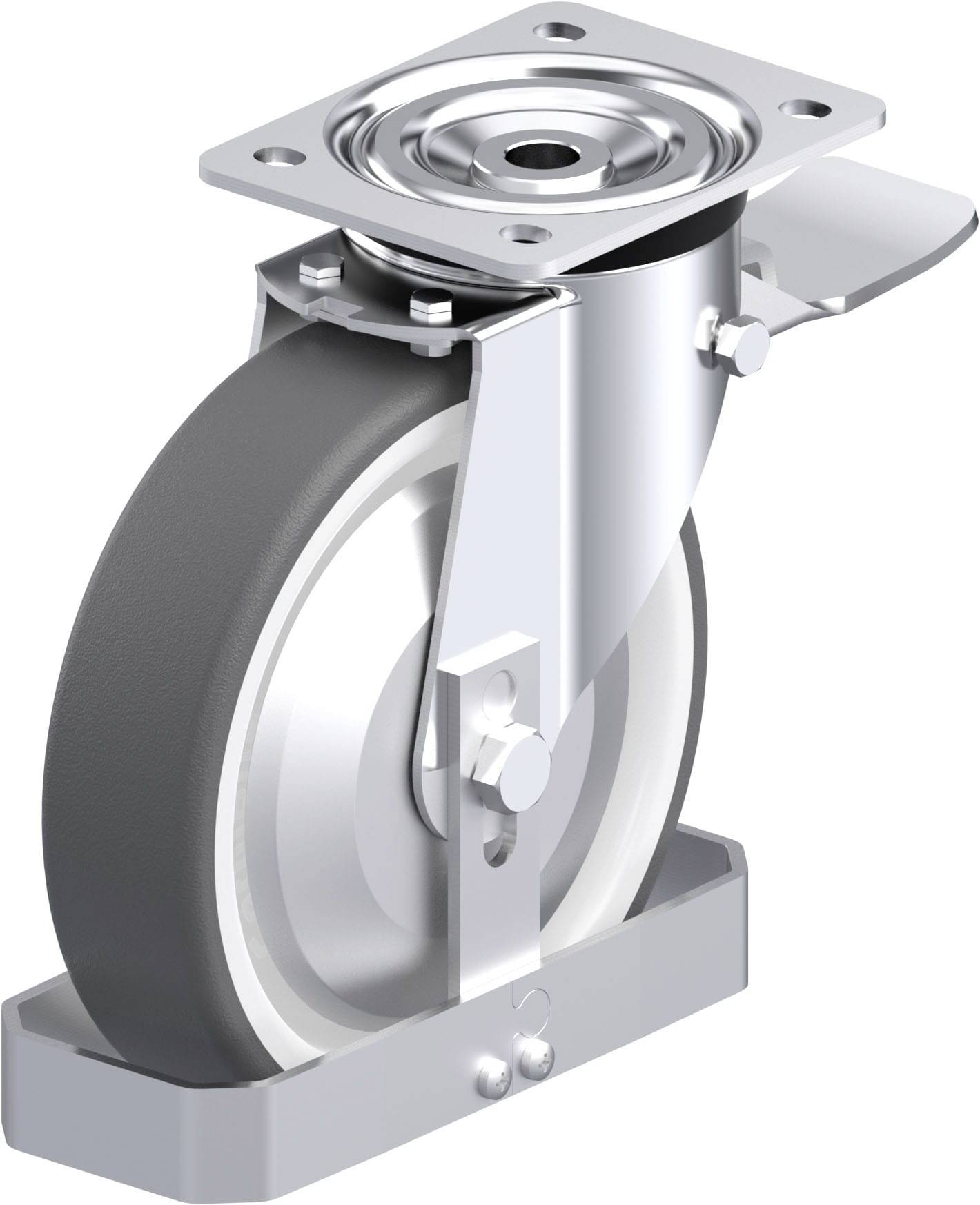 Blickle 938971 L-POTH 200R-ST-FA-FS Stahlblech-Lenkrolle Rad-Durchmesser: 200mm Tragfähigkeit (max.): 400kg 1St.