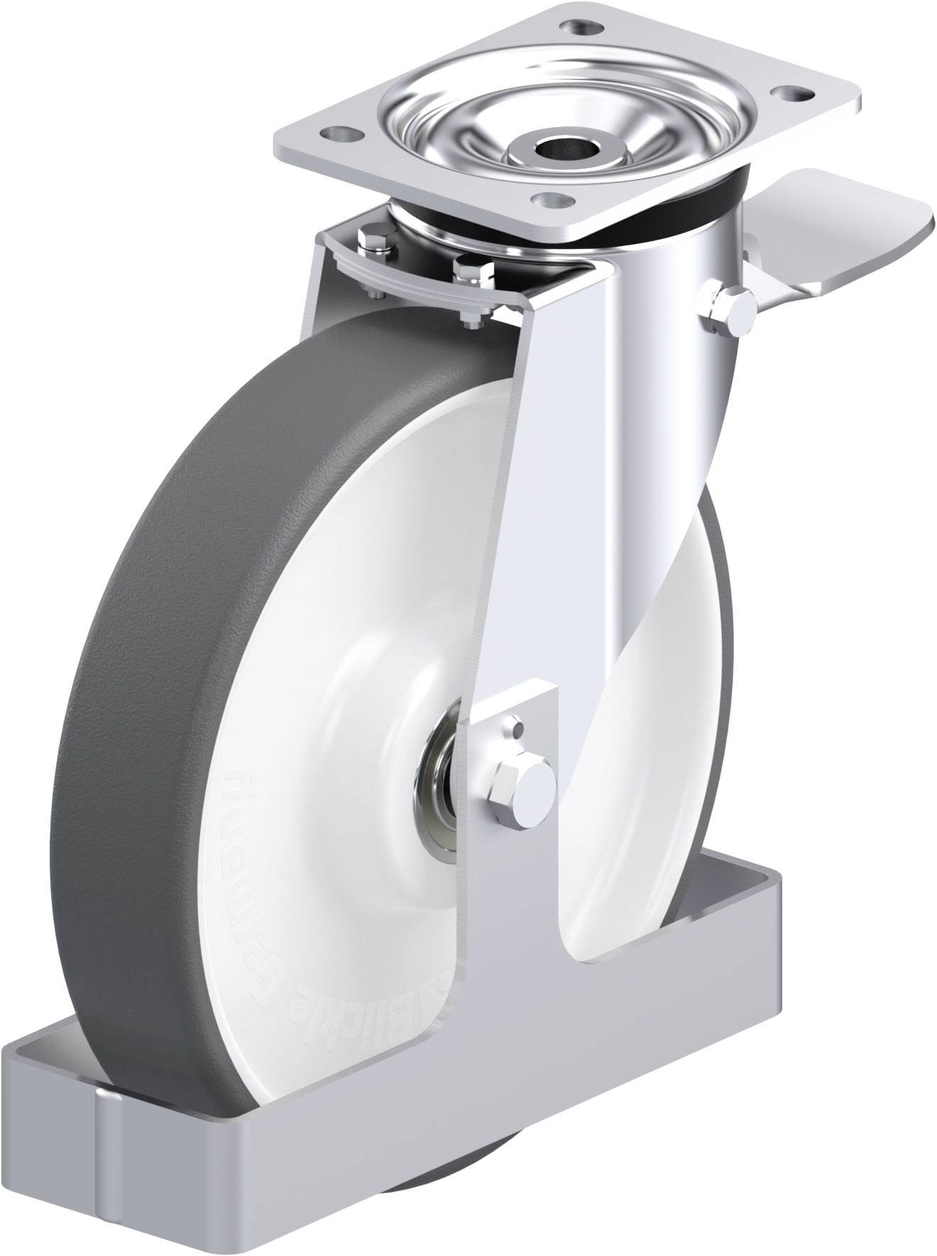 Blickle 938975 L-POTH 250K-3-ST-FS Stahlblech-Lenkrolle Rad-Durchmesser: 250mm Tragfähigkeit (max.): 500kg 1St.