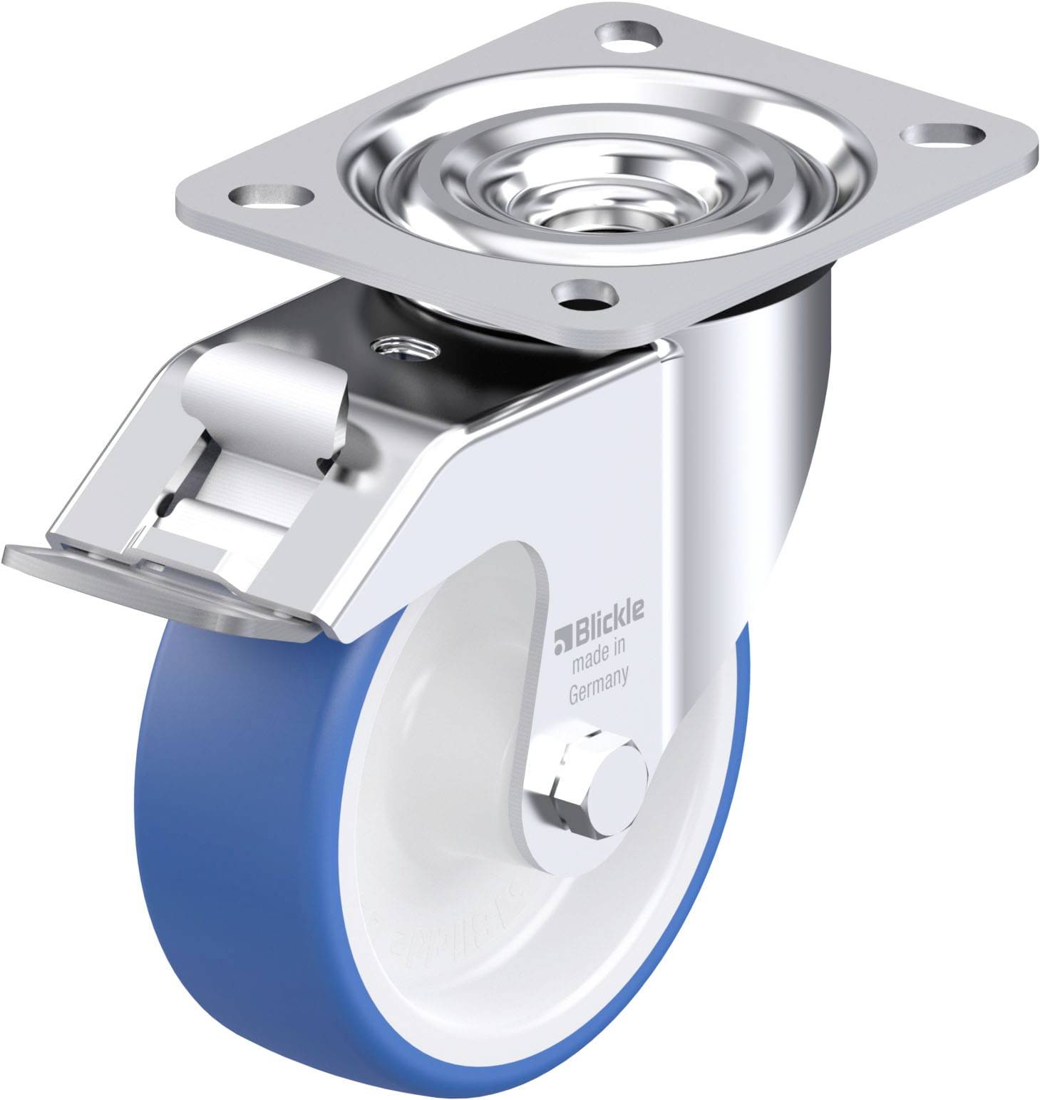 Blickle 936205 L-POTHS 100G-FI Stahlblech-Lenkrolle Rad-Durchmesser: 100mm Tragfähigkeit (max.): 200kg 1St.