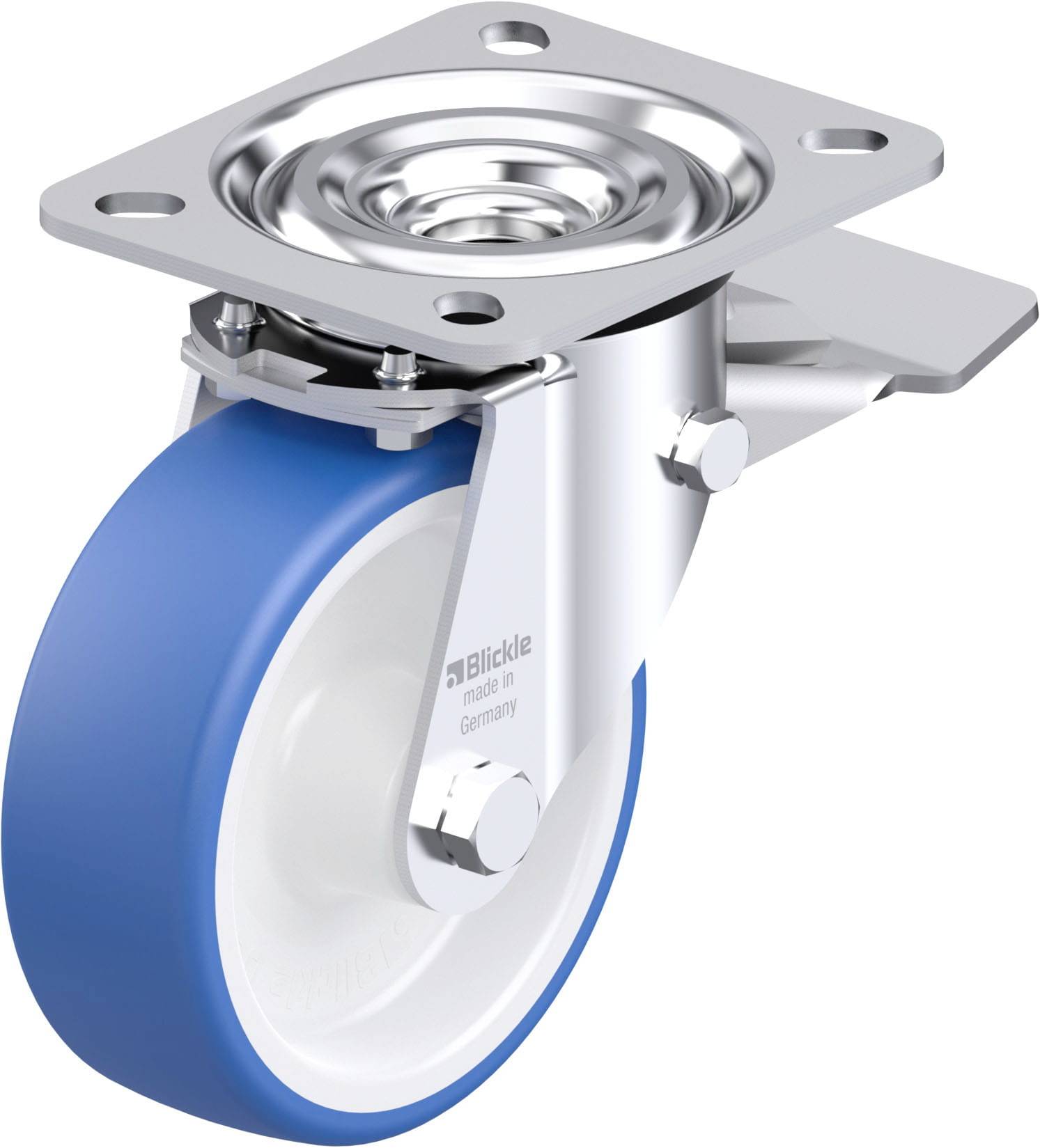 Blickle 936207 L-POTHS 100G-ST Stahlblech-Lenkrolle Rad-Durchmesser: 100mm Tragfähigkeit (max.): 200kg 1St.