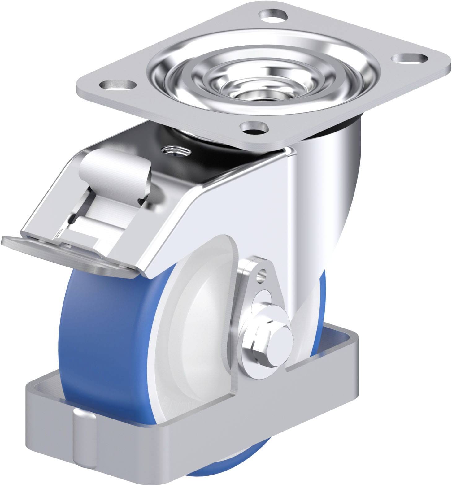 Blickle 938805 L-POTHS 100KA-FI-FS Stahlblech-Lenkrolle Rad-Durchmesser: 100mm Tragfähigkeit (max.): 200kg 1St.