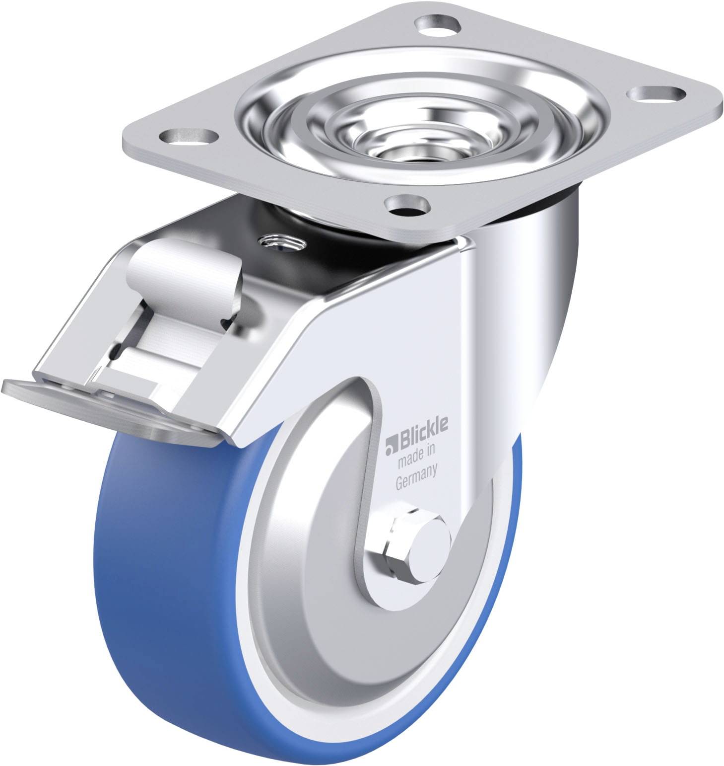 Blickle 948046 L-POTHS 100XKA-FI-FA Stahlblech-Lenkrolle Rad-Durchmesser: 100mm Tragfähigkeit (max.): 200kg 1St.