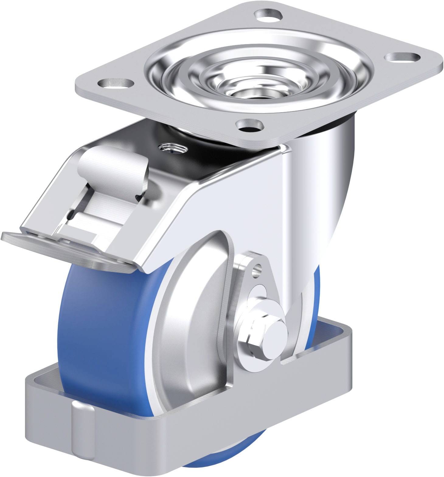 Blickle 948059 L-POTHS 100XR-FI-FA-FS Stahlblech-Lenkrolle Rad-Durchmesser: 100mm Tragfähigkeit (max.): 200kg 1St.