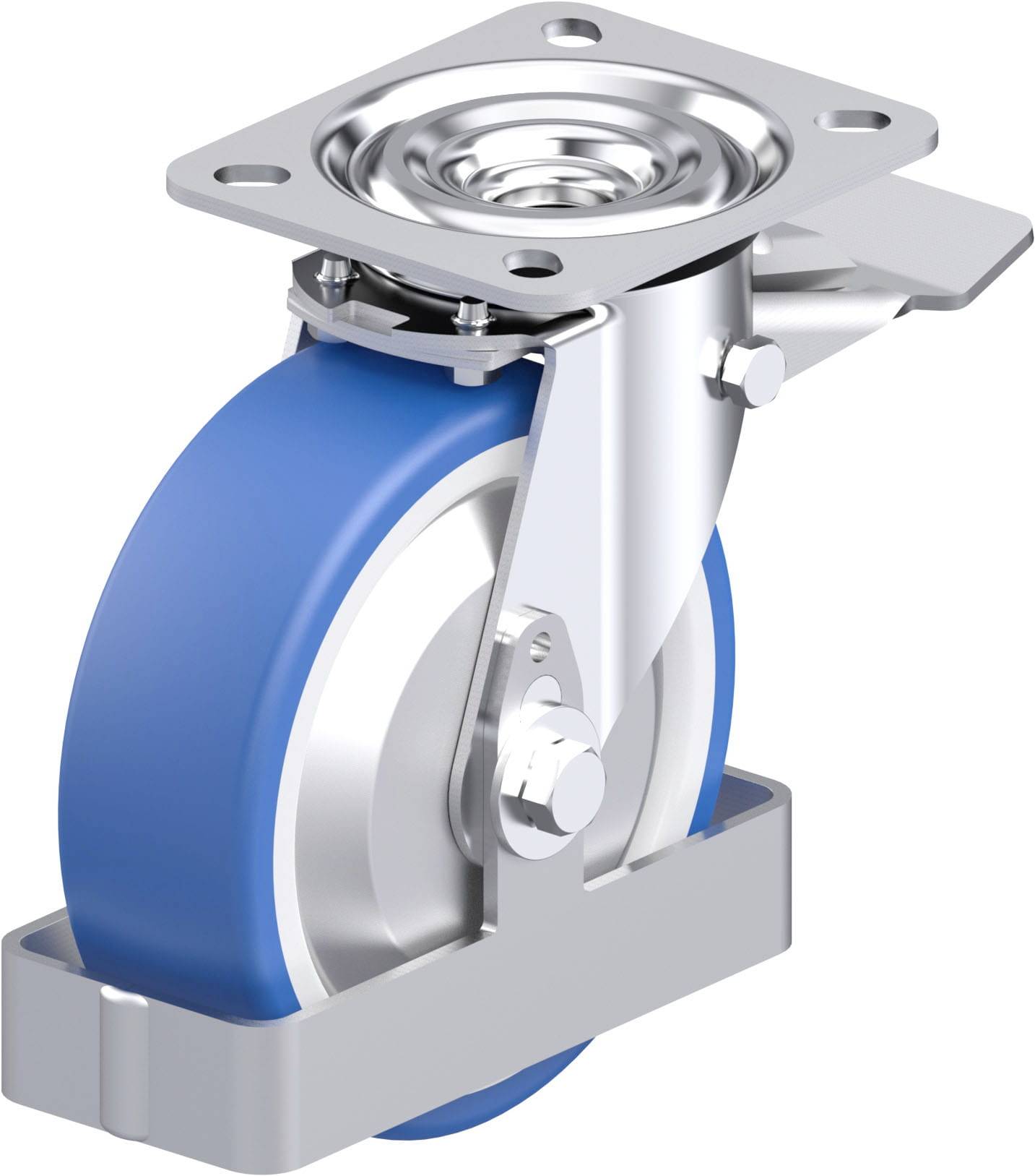 Blickle 938820 L-POTHS 125G-ST-FA-FS Stahlblech-Lenkrolle Rad-Durchmesser: 125mm Tragfähigkeit (max.): 250kg 1St.