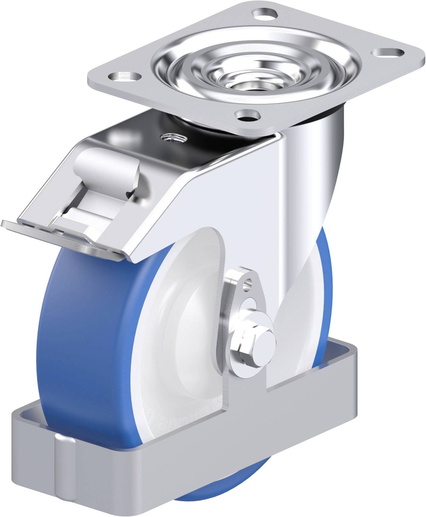 Blickle 938823 L-POTHS 125KA-FI-FS Stahlblech-Lenkrolle Rad-Durchmesser: 125mm Tragfähigkeit (max.): 250kg 1St.