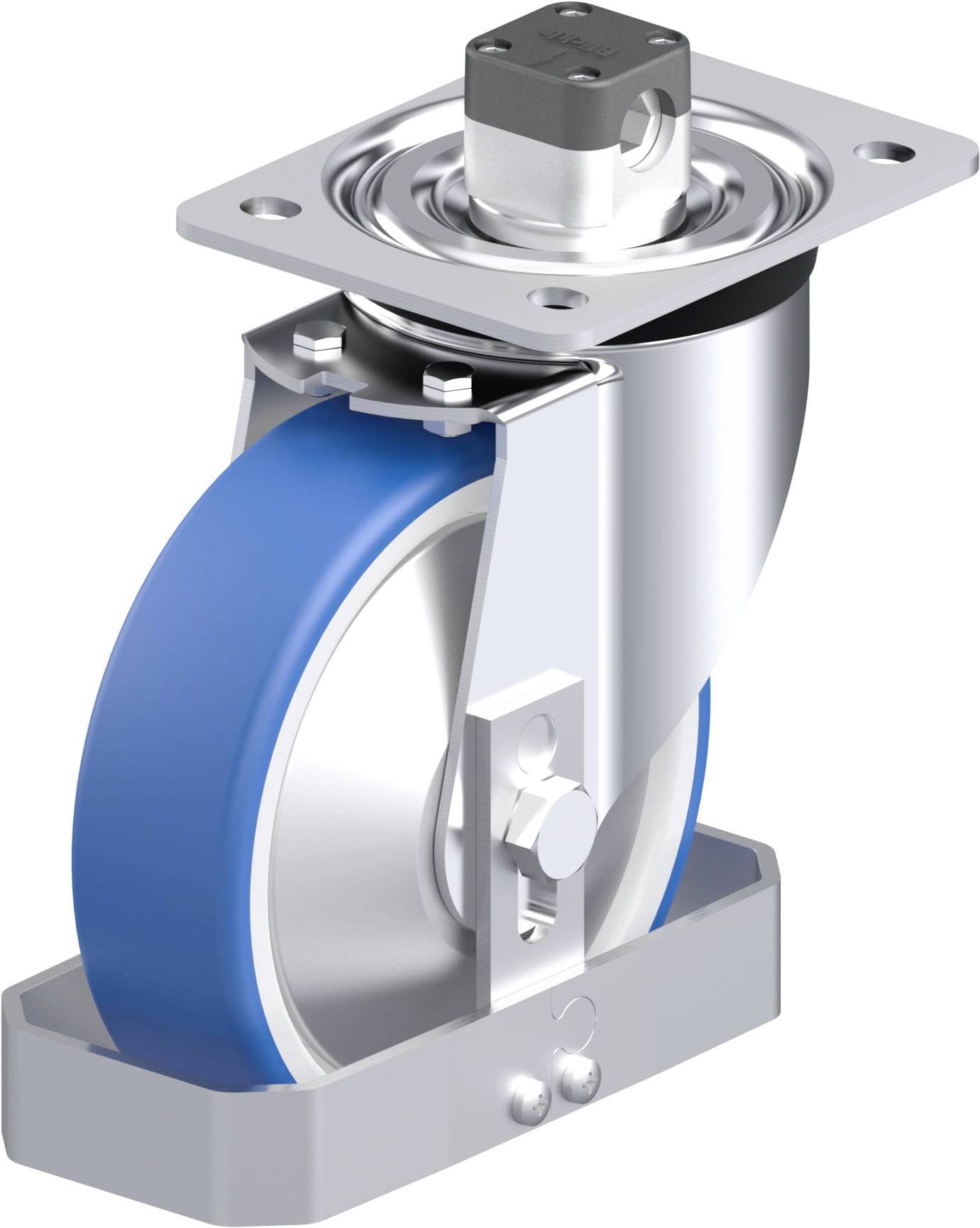 Blickle 938843 L-POTHS 160K-CS11-FA-FS Stahlblech-Lenkrolle Rad-Durchmesser: 160mm Tragfähigkeit (max.): 400kg 1St.