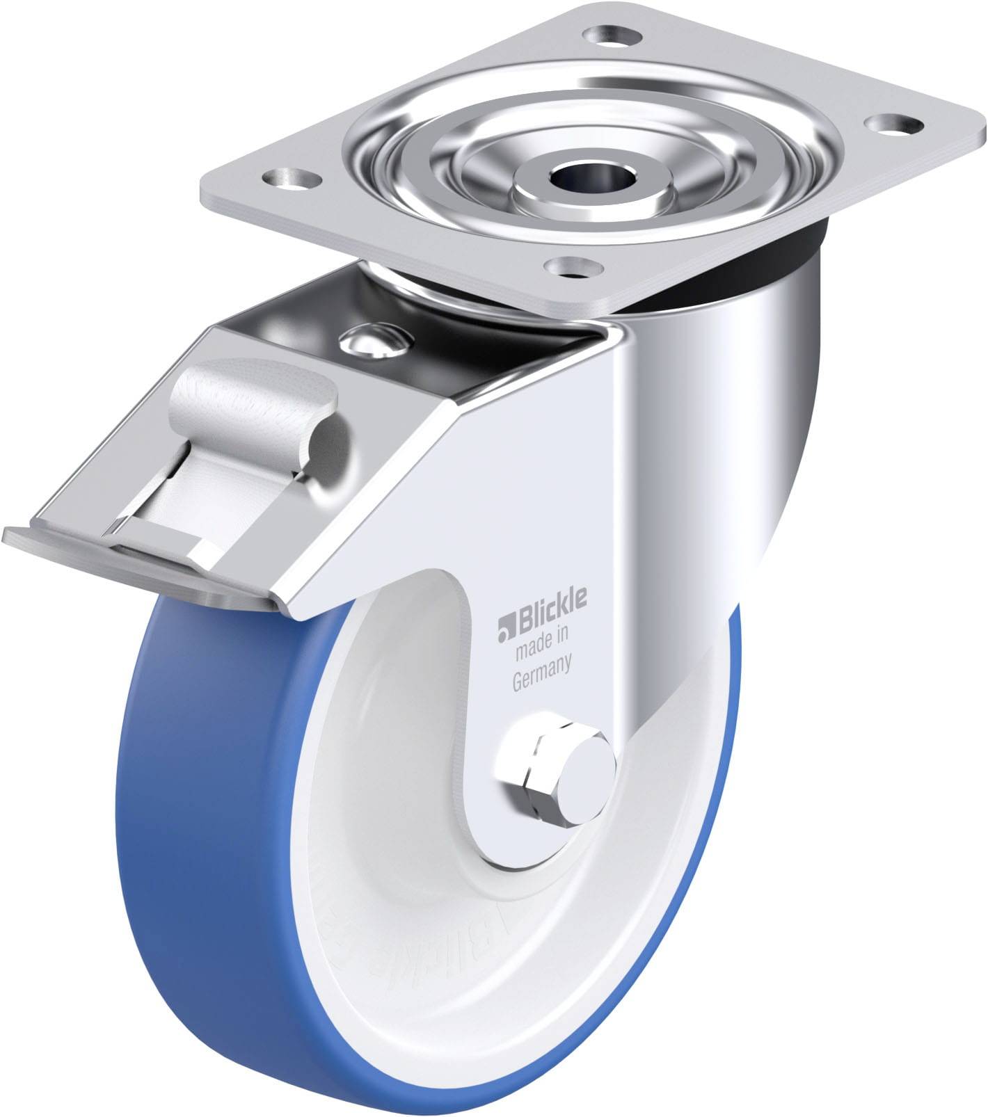 Blickle 948097 L-POTHS 160XK-FI Stahlblech-Lenkrolle Rad-Durchmesser: 160mm Tragfähigkeit (max.): 400kg 1St.