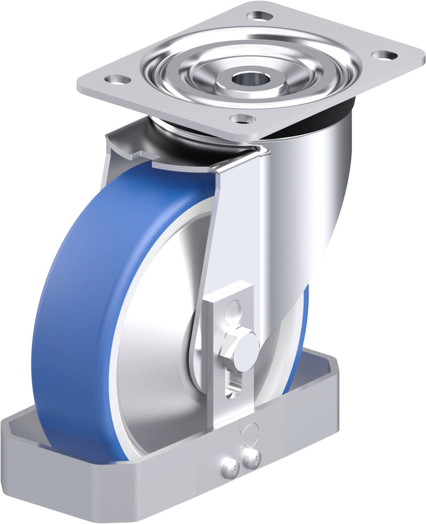 Blickle 948112 L-POTHS 160XR-FA-FS Stahlblech-Lenkrolle Rad-Durchmesser: 160mm Tragfähigkeit (max.): 400kg 1St.