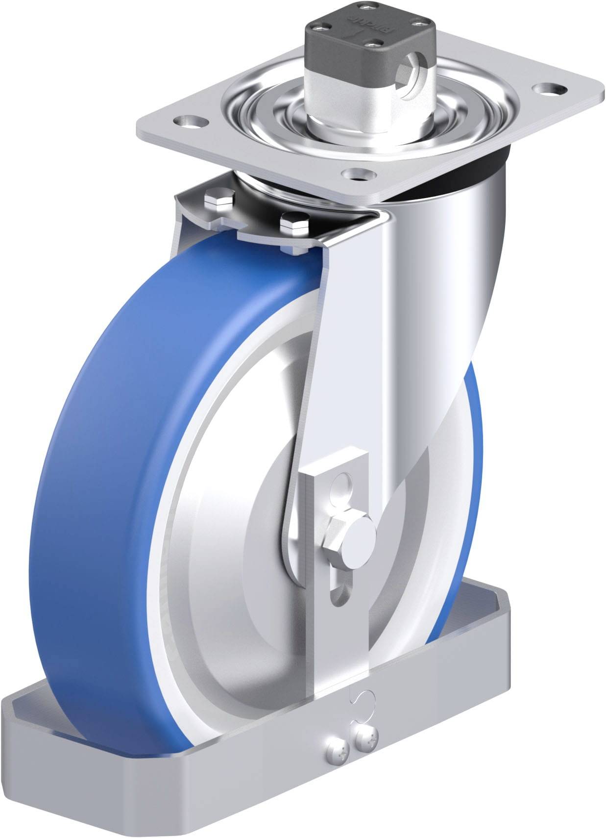 Blickle 938859 L-POTHS 200G-CS11-FA-FS Stahlblech-Lenkrolle Rad-Durchmesser: 200mm Tragfähigkeit (max.): 400kg 1St.