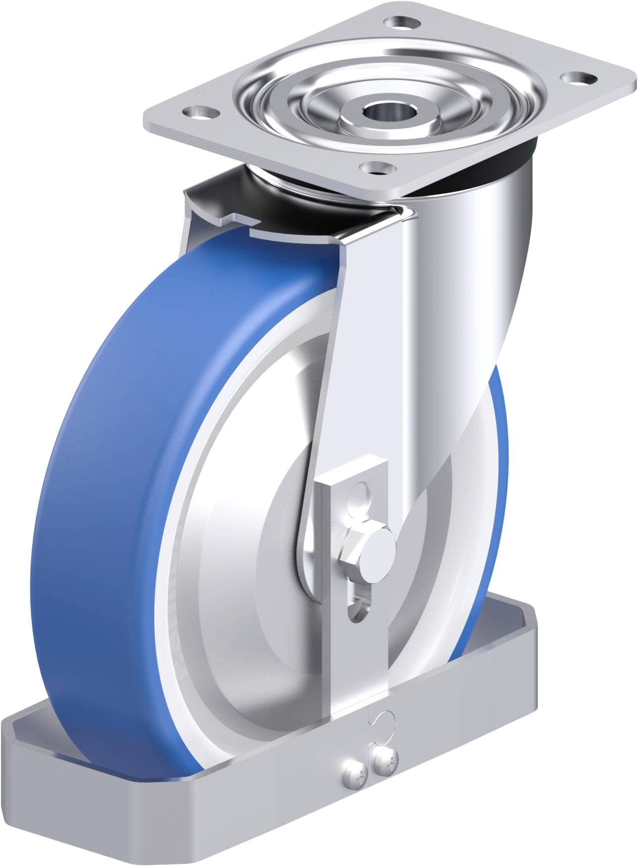 Blickle 938860 L-POTHS 200G-FA-FS Stahlblech-Lenkrolle Rad-Durchmesser: 200mm Tragfähigkeit (max.): 400kg 1St.