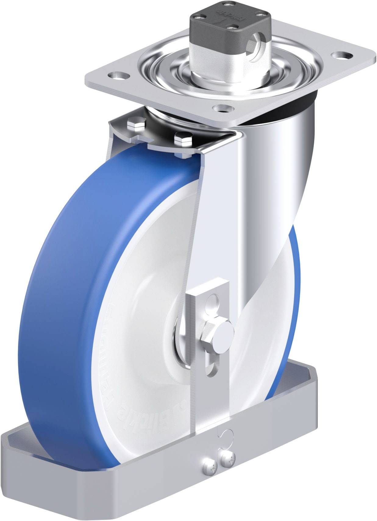 Blickle 938866 L-POTHS 200K-CS11-FS Stahlblech-Lenkrolle Rad-Durchmesser: 200mm Tragfähigkeit (max.): 400kg 1St.