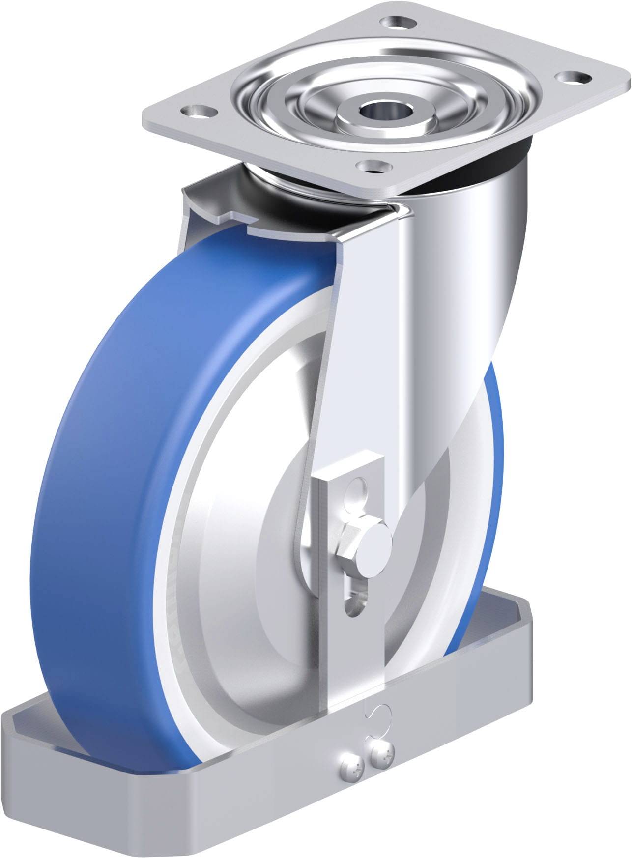 Blickle 938868 L-POTHS 200K-FA-FS Stahlblech-Lenkrolle Rad-Durchmesser: 200mm Tragfähigkeit (max.): 400kg 1St.