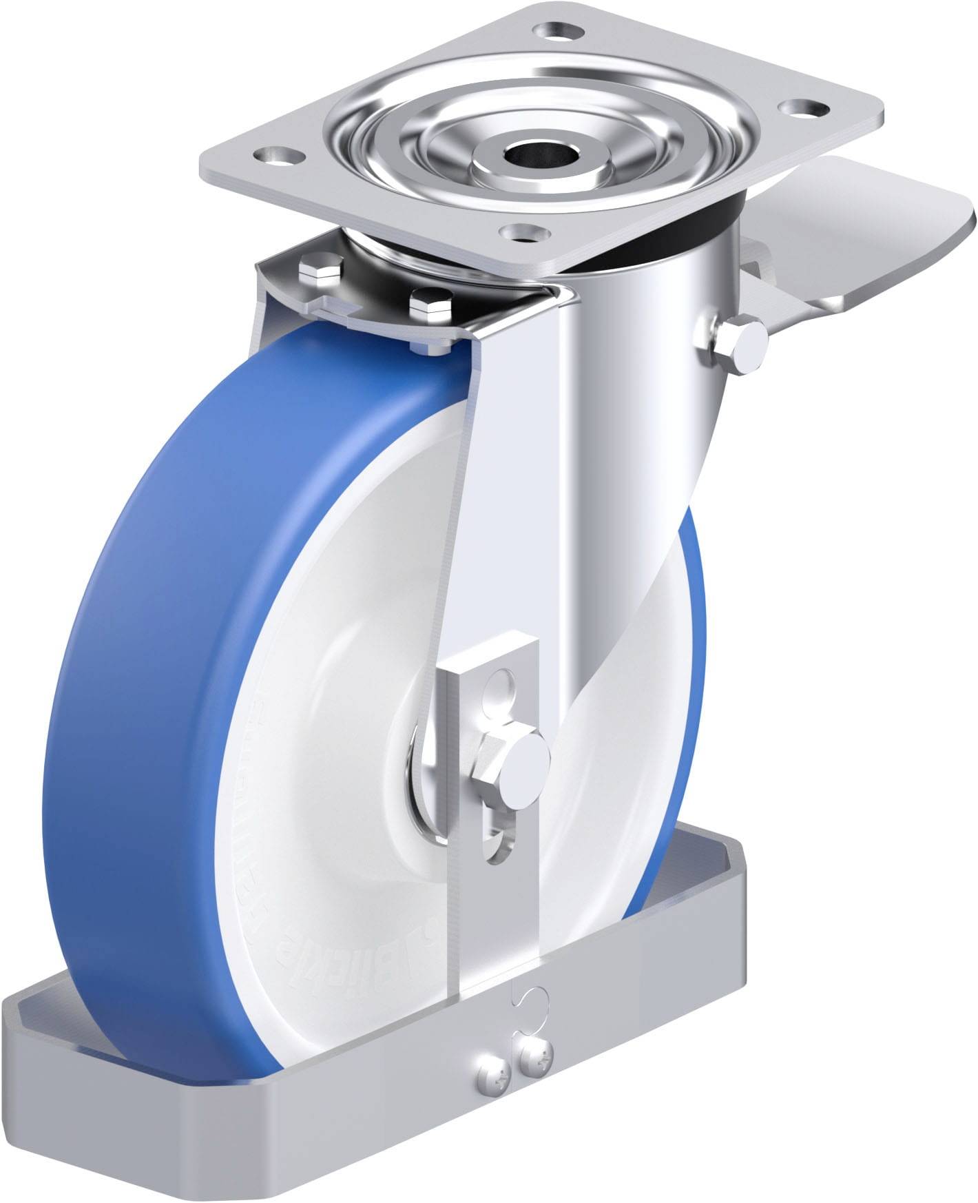 Blickle 938871 L-POTHS 200K-ST-FS Stahlblech-Lenkrolle Rad-Durchmesser: 200mm Tragfähigkeit (max.): 400kg 1St.