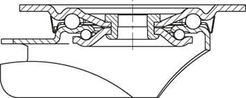 Blickle 938876 L-POTHS 200R-FA-FS Stahlblech-Lenkrolle Rad-Durchmesser: 200mm Tragfähigkeit (max.): 400kg 1St.