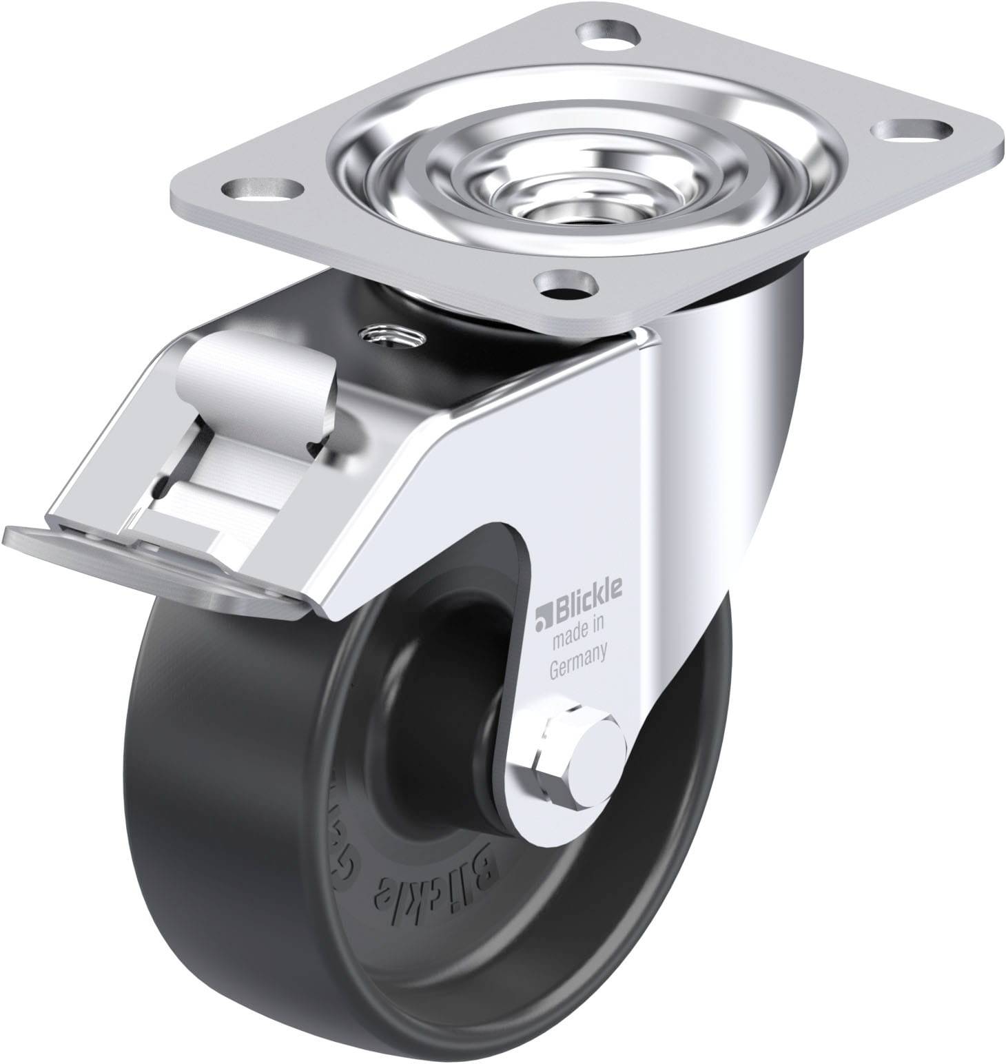 Blickle 7989 L-PP 100G-FI Stahlblech-Lenkrolle Rad-Durchmesser: 100mm Tragfähigkeit (max.): 160kg 1St.