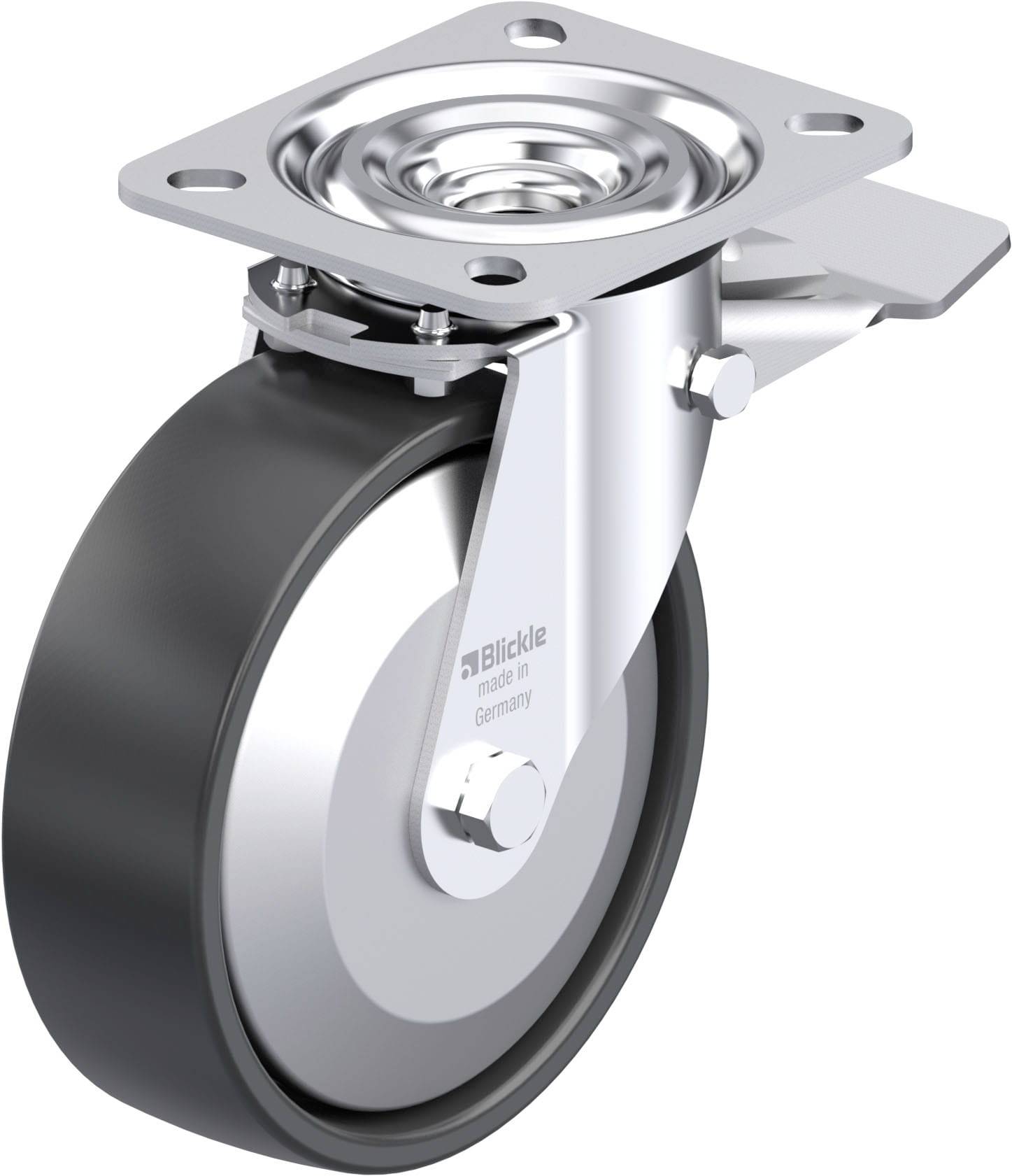 Blickle 952308 L-PP 125KA-ST-FA Stahlblech-Lenkrolle Rad-Durchmesser: 125mm Tragfähigkeit (max.): 200kg 1St.