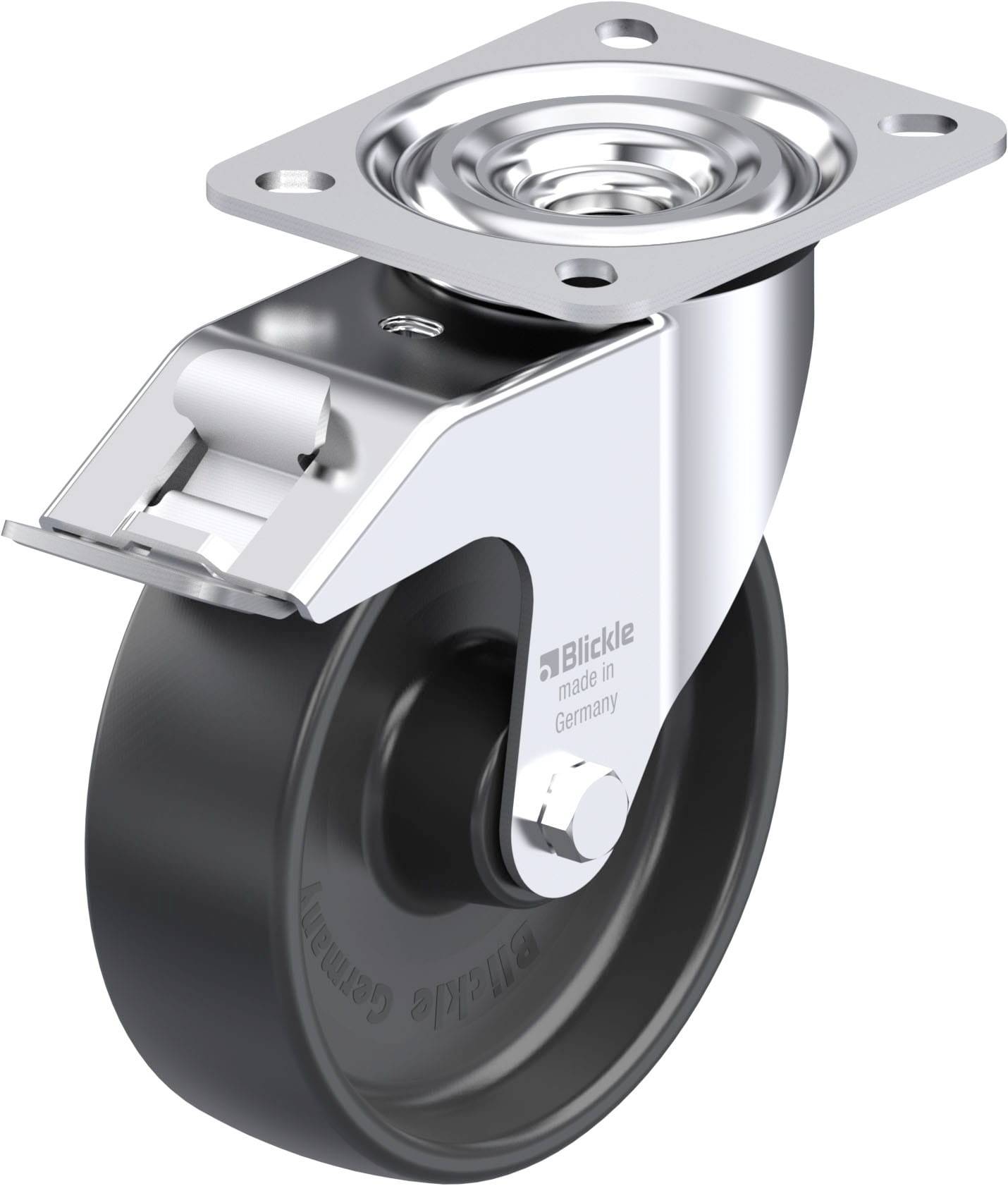 Blickle 8128 L-PP 125R-FI Stahlblech-Lenkrolle Rad-Durchmesser: 125mm Tragfähigkeit (max.): 200kg 1St.