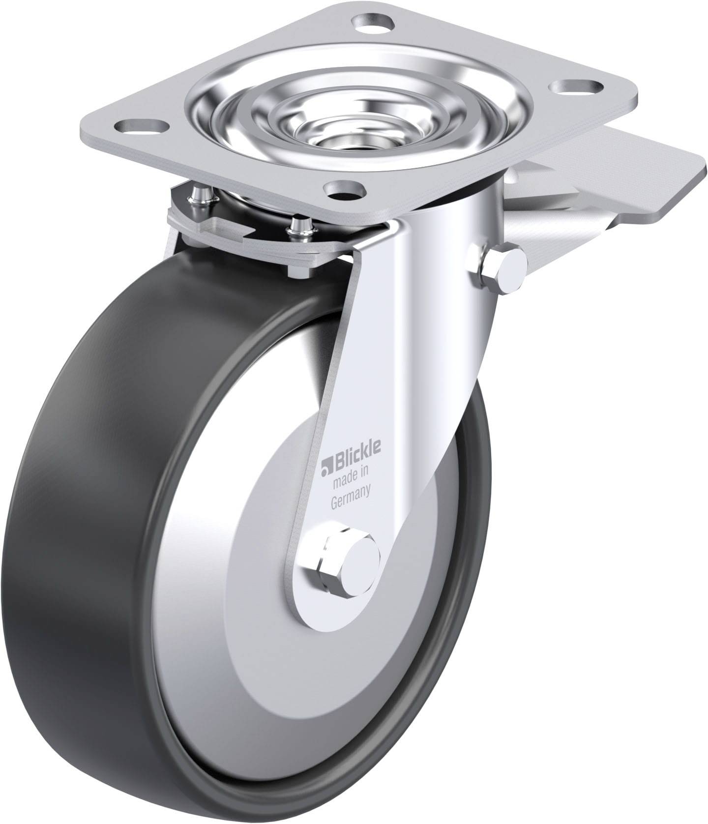 Blickle 78006 L-PP 125R-ST-FA Stahlblech-Lenkrolle Rad-Durchmesser: 125mm Tragfähigkeit (max.): 200kg 1St.