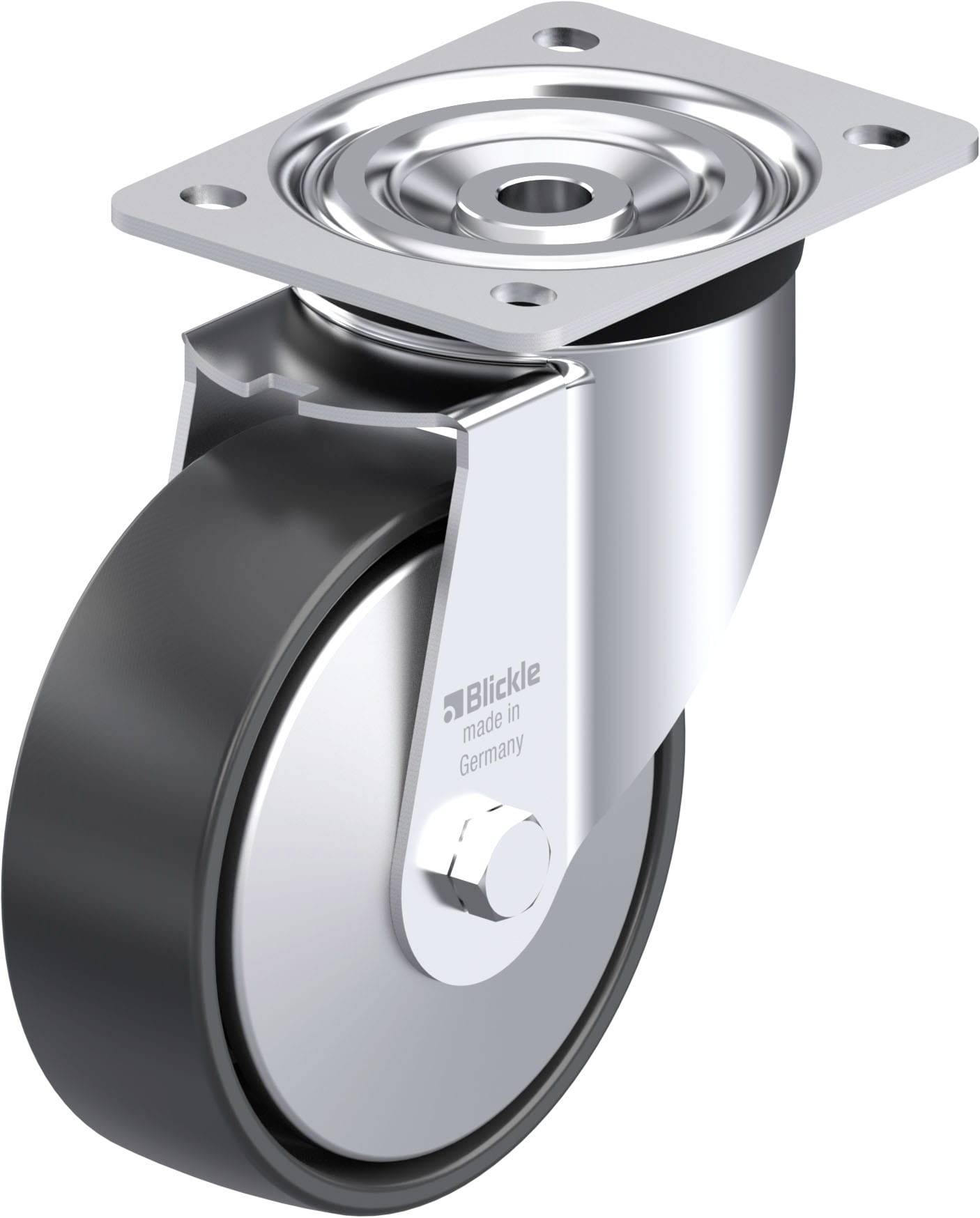 Blickle 952311 L-PP 150K-FA Stahlblech-Lenkrolle Rad-Durchmesser: 150mm Tragfähigkeit (max.): 300kg 1St.