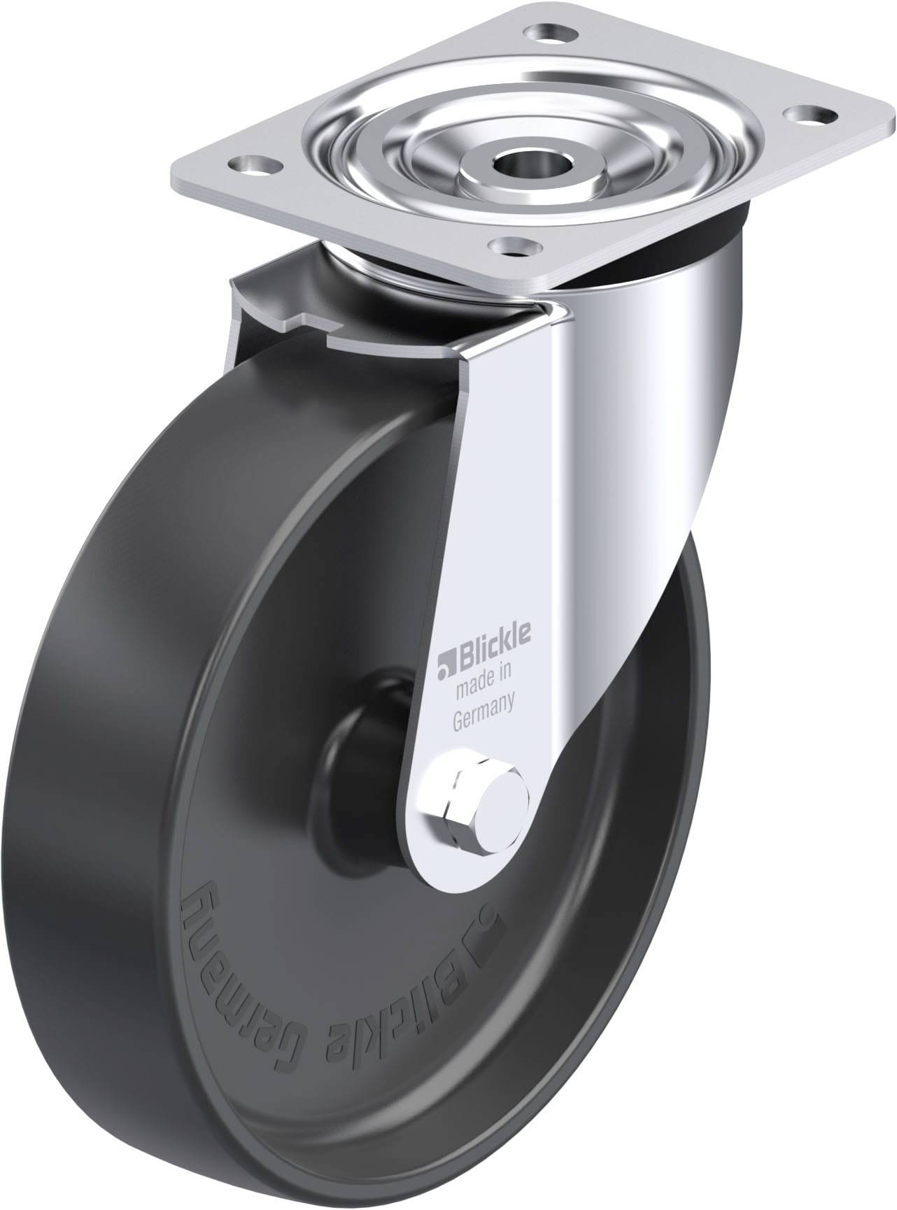 Blickle 615666 L-PP 200G Stahlblech-Lenkrolle Rad-Durchmesser: 200mm Tragfähigkeit (max.): 400kg 1St.