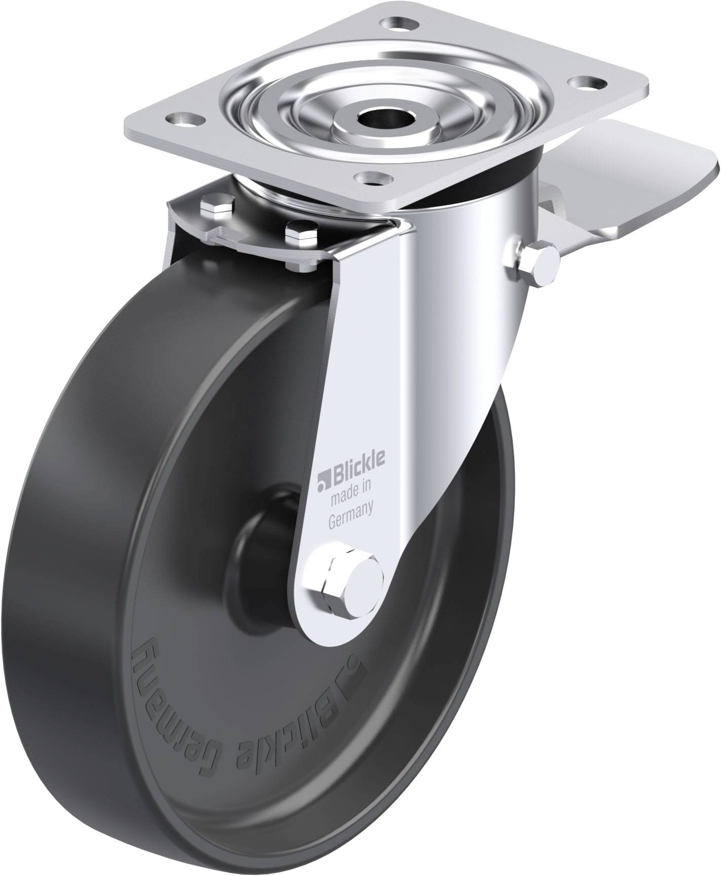 Blickle 667592 L-PP 200G-ST Stahlblech-Lenkrolle Rad-Durchmesser: 200mm Tragfähigkeit (max.): 400kg 1St.