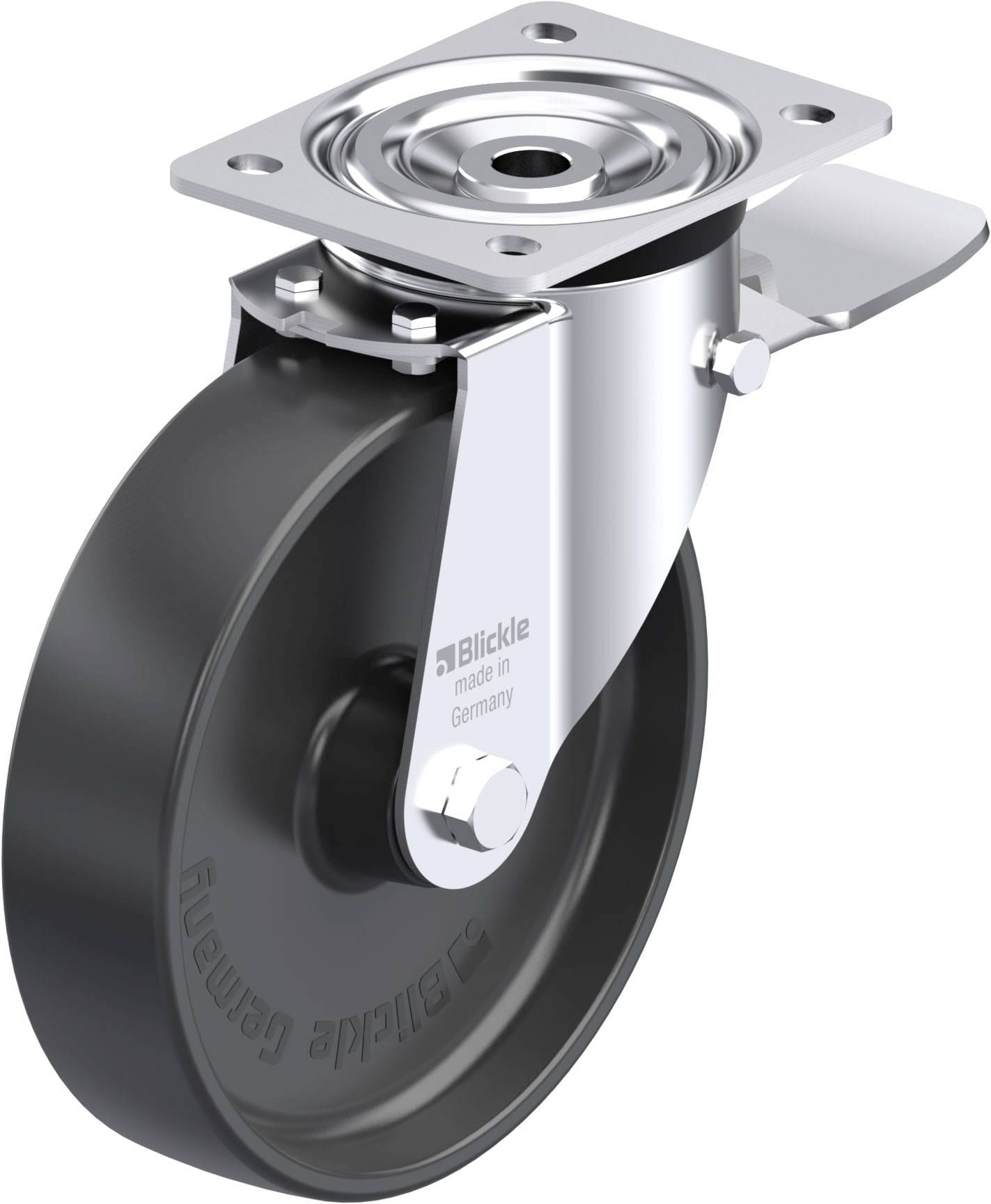 Blickle 666750 L-PP 200R-ST Stahlblech-Lenkrolle Rad-Durchmesser: 200mm Tragfähigkeit (max.): 400kg 1St.