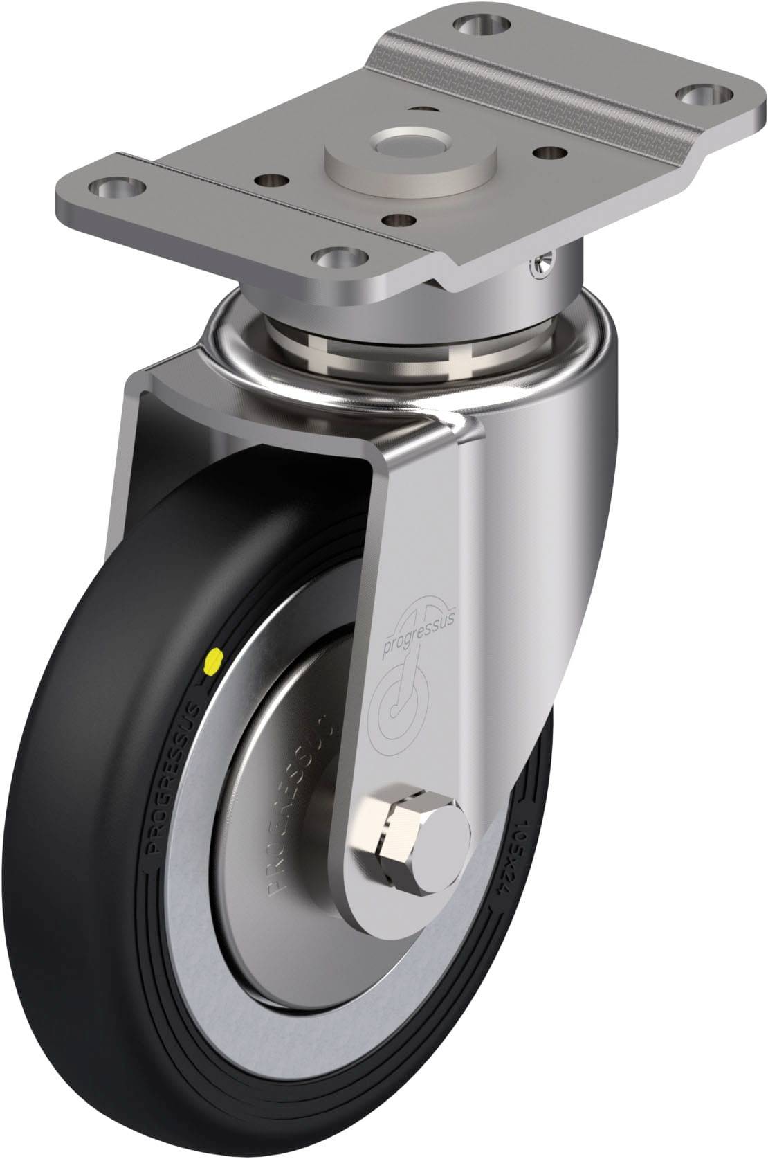 Blickle 889318 LPX-PGV 105XR-PG1-EL-FA Edelstahl-Lenkrolle Rad-Durchmesser: 105mm Tragfähigkeit (max.): 120kg 1St.