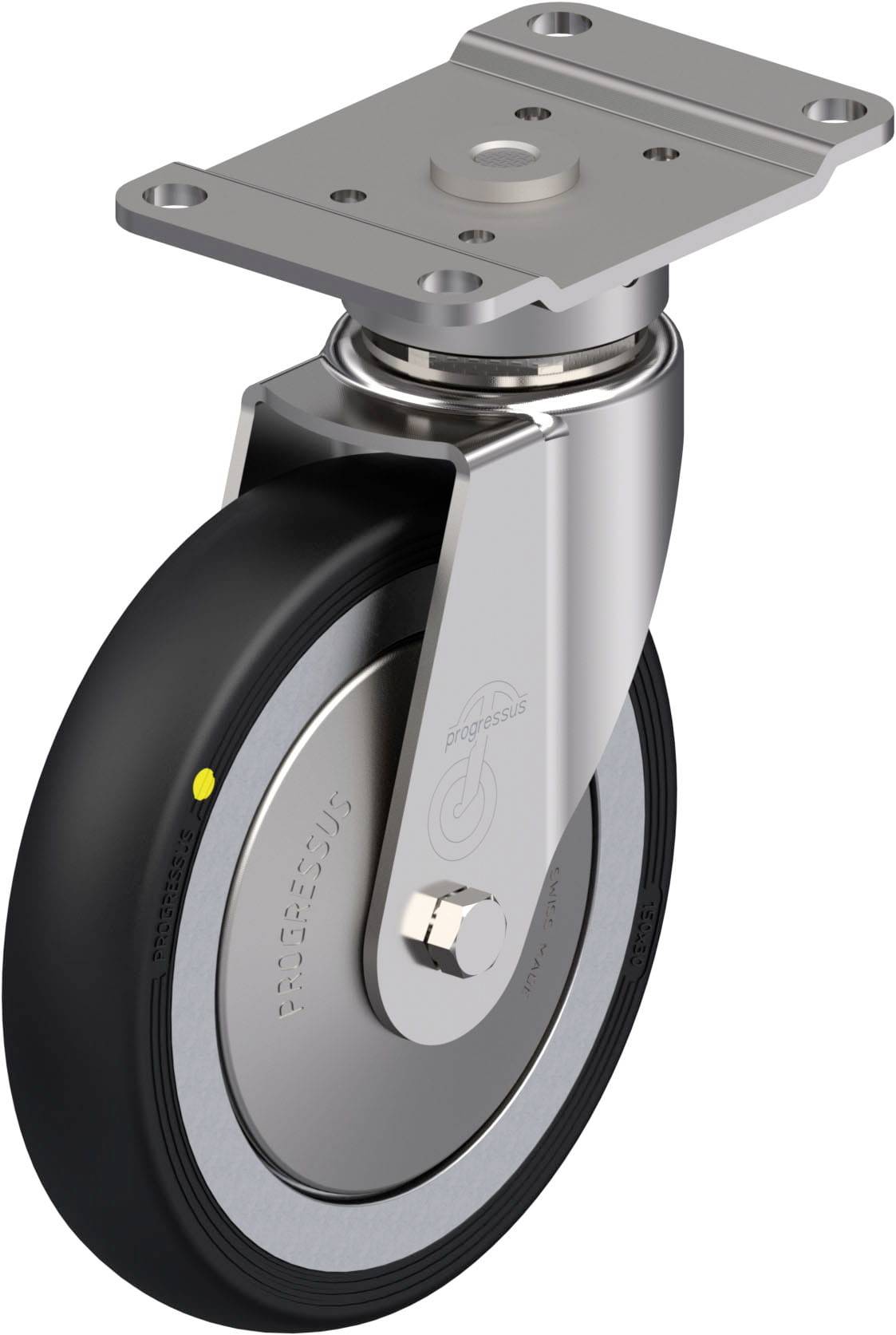 Blickle 889367 LPX-PGV 150XK-PG2-EL-FA Edelstahl-Lenkrolle Rad-Durchmesser: 150mm Tragfähigkeit (max.): 200kg 1St.