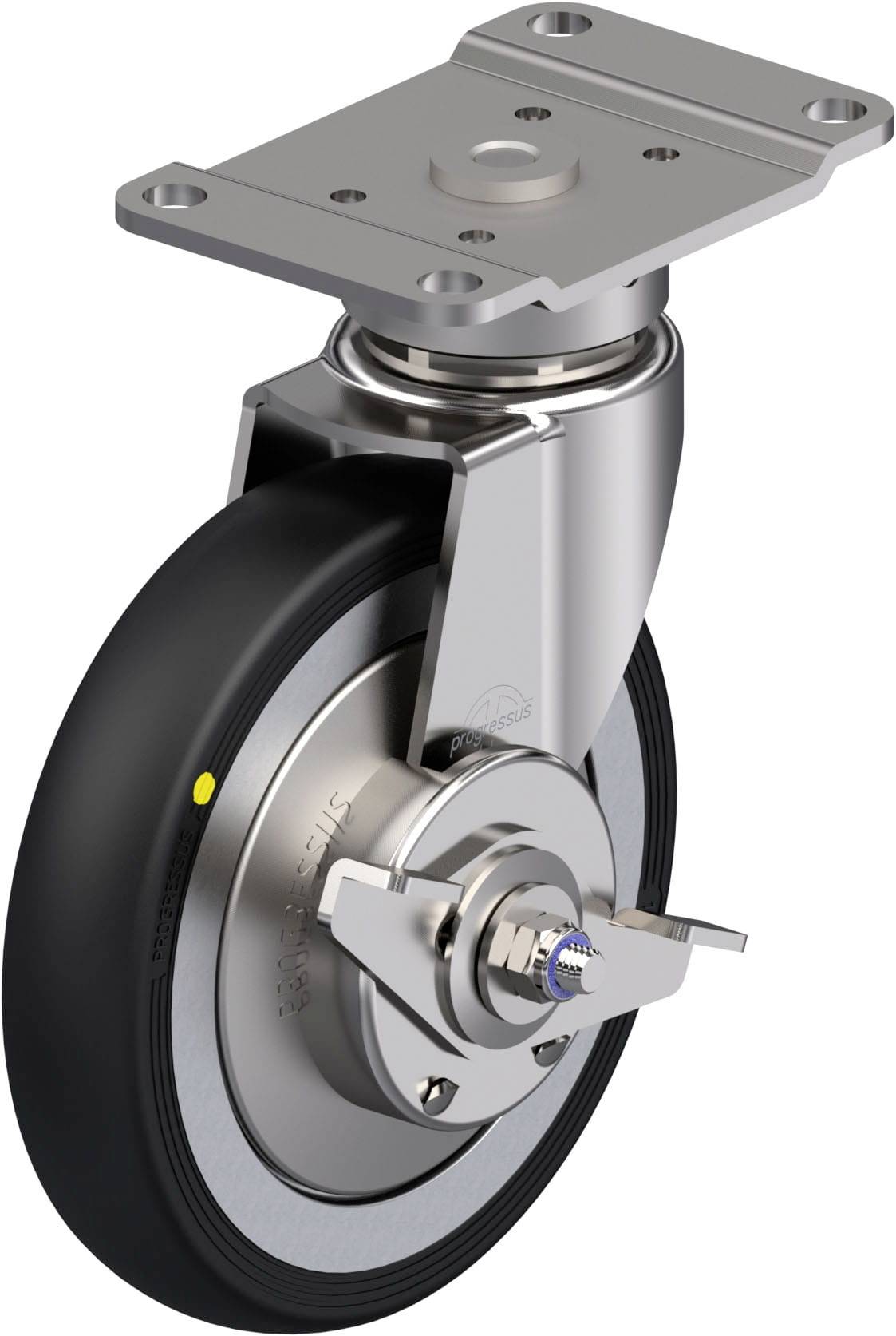 Blickle 949341 LPX-PGV 150XK-PG2-SRA-EL-FA Edelstahl-Lenkrolle Rad-Durchmesser: 150mm Tragfähigkeit (max.): 200kg 1St.