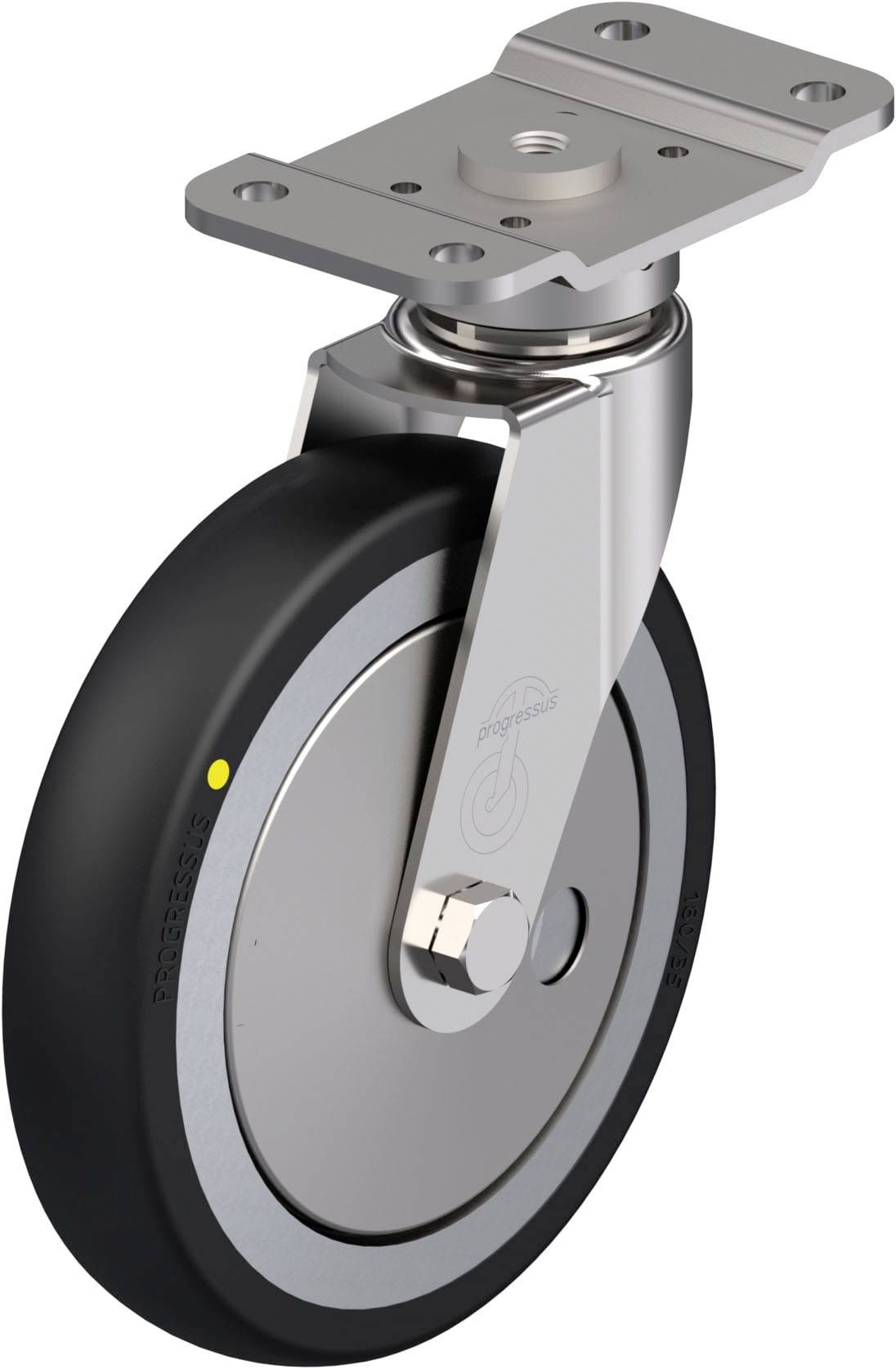 Blickle 897125 LPX-PGV 186XK-PG3-EL-FA Edelstahl-Lenkrolle Rad-Durchmesser: 186mm Tragfähigkeit (max.): 200kg 1St.