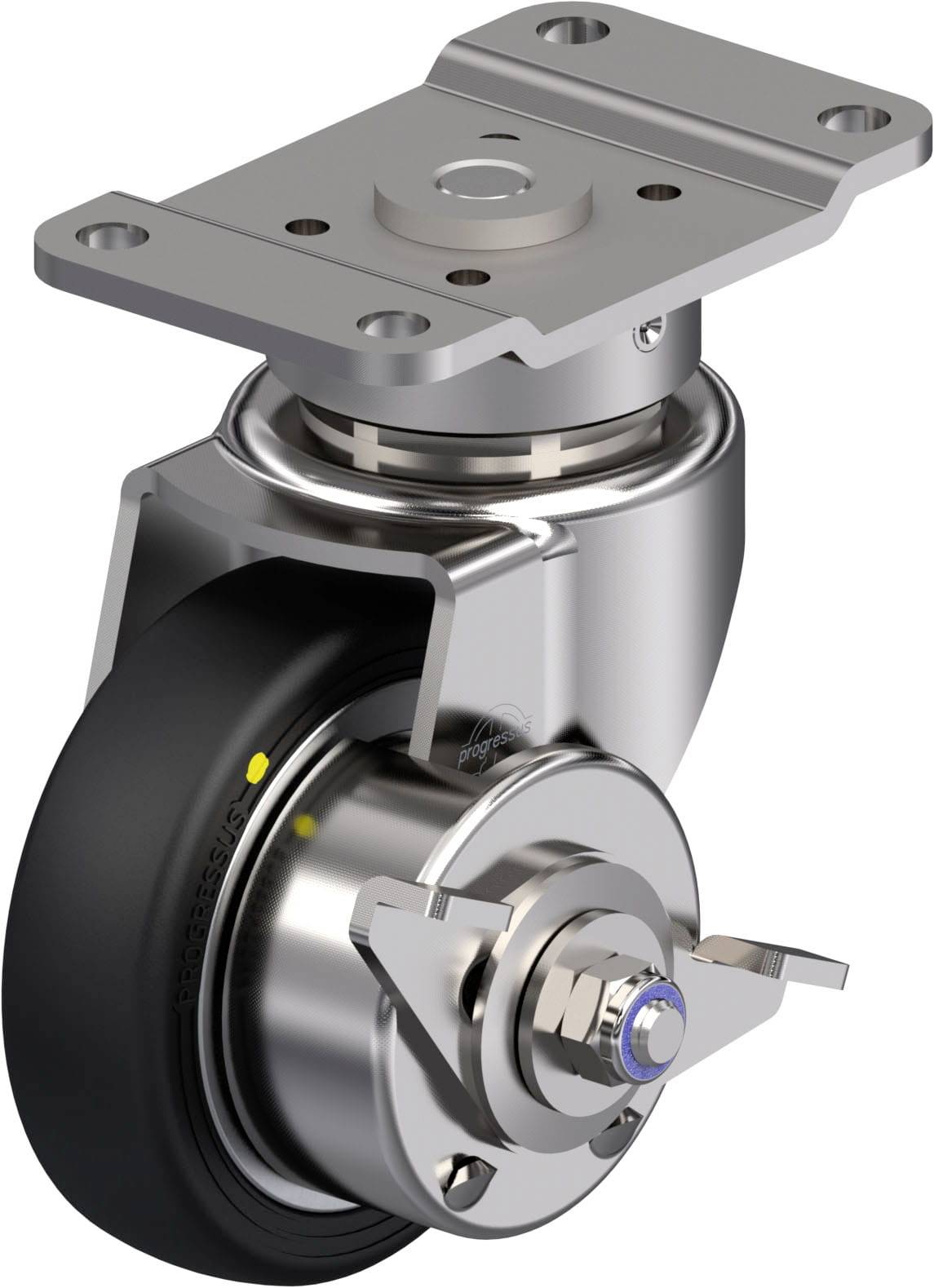 Blickle 949172 LPX-PGV 84XR-PG1-SRA-EL-FA Edelstahl-Lenkrolle Rad-Durchmesser: 84mm Tragfähigkeit (max.): 90kg 1St.