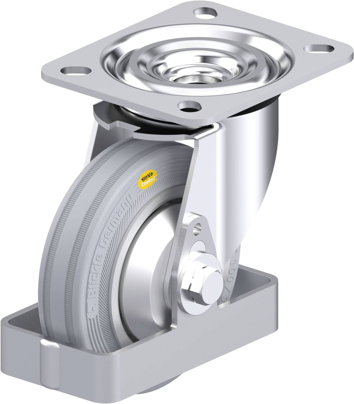 Blickle 938392 L-RD 100R-VLI-FA-FS Stahlblech-Lenkrolle Rad-Durchmesser: 100mm Tragfähigkeit (max.): 100kg 1St.