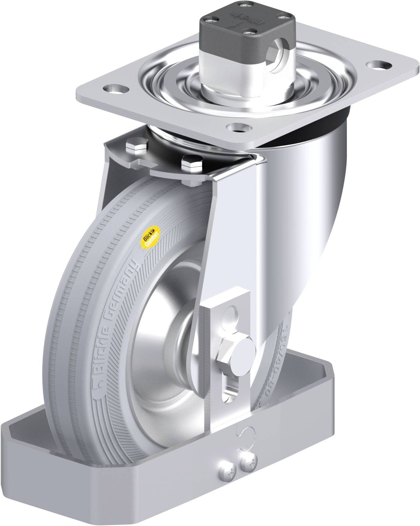 Blickle 938418 L-RD 162R-CS11-VLI-FS Stahlblech-Lenkrolle Rad-Durchmesser: 160mm Tragfähigkeit (max.): 225kg 1St.