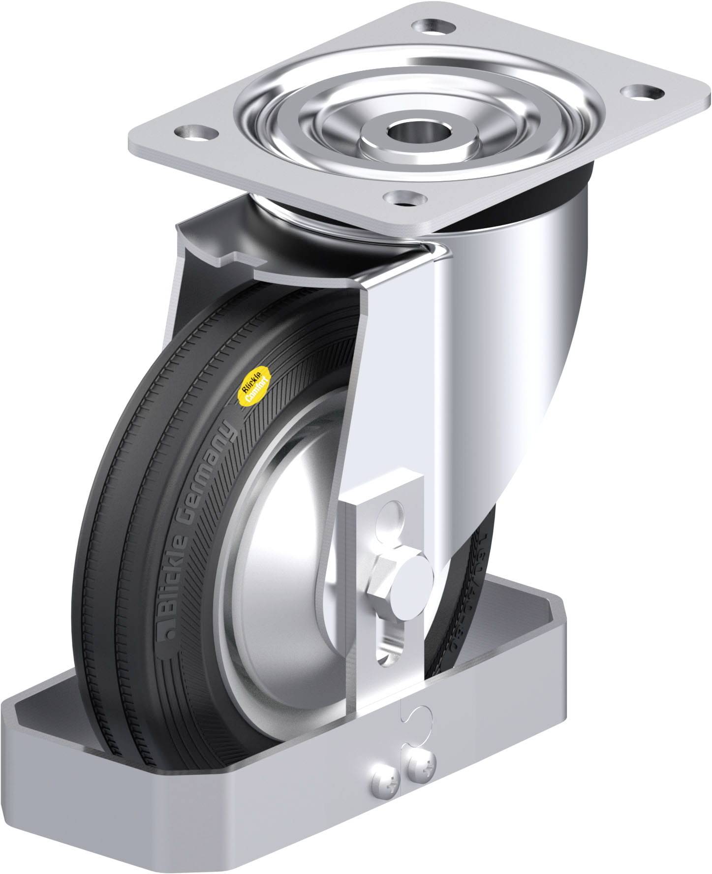 Blickle 938420 L-RD 162R-FA-FS Stahlblech-Lenkrolle Rad-Durchmesser: 160mm Tragfähigkeit (max.): 225kg 1St.