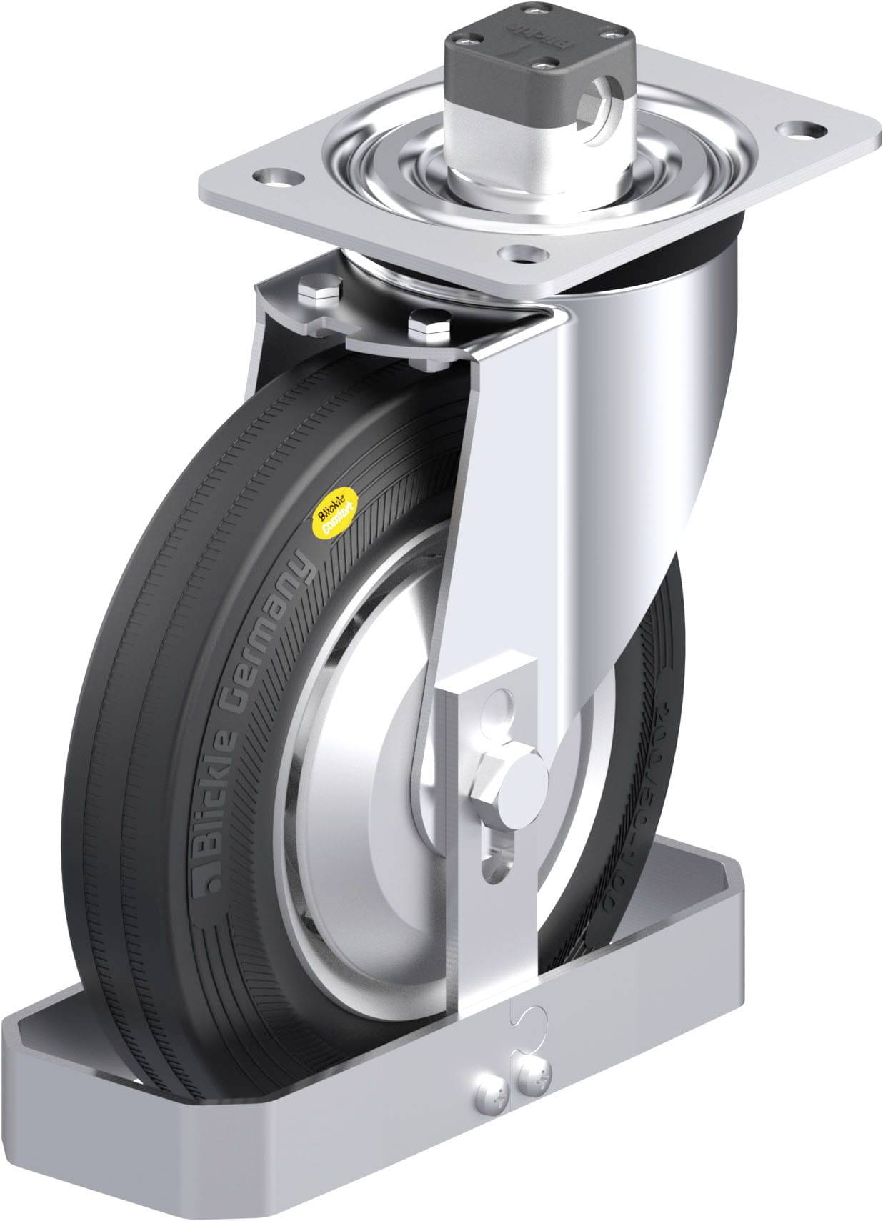 Blickle 938440 L-RD 200K-CS11-FA-FS Stahlblech-Lenkrolle Rad-Durchmesser: 200mm Tragfähigkeit (max.): 350kg 1St.