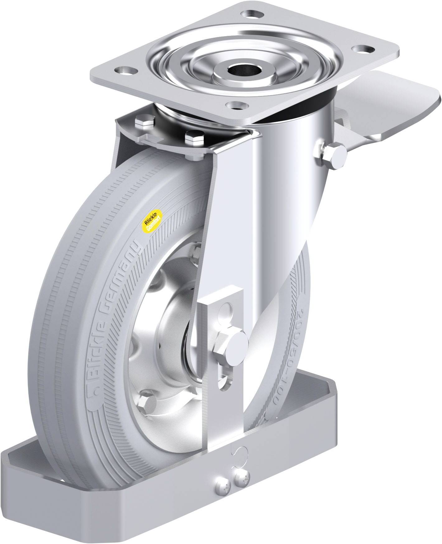 Blickle 938449 L-RD 200K-ST-VLI-FS Stahlblech-Lenkrolle Rad-Durchmesser: 200mm Tragfähigkeit (max.): 350kg 1St.