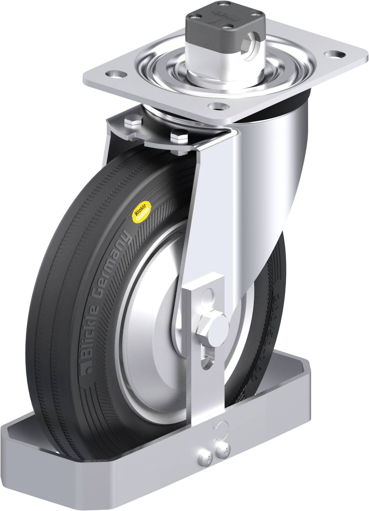 Blickle 938454 L-RD 202R-CS11-FA-FS Stahlblech-Lenkrolle Rad-Durchmesser: 200mm Tragfähigkeit (max.): 350kg 1St.