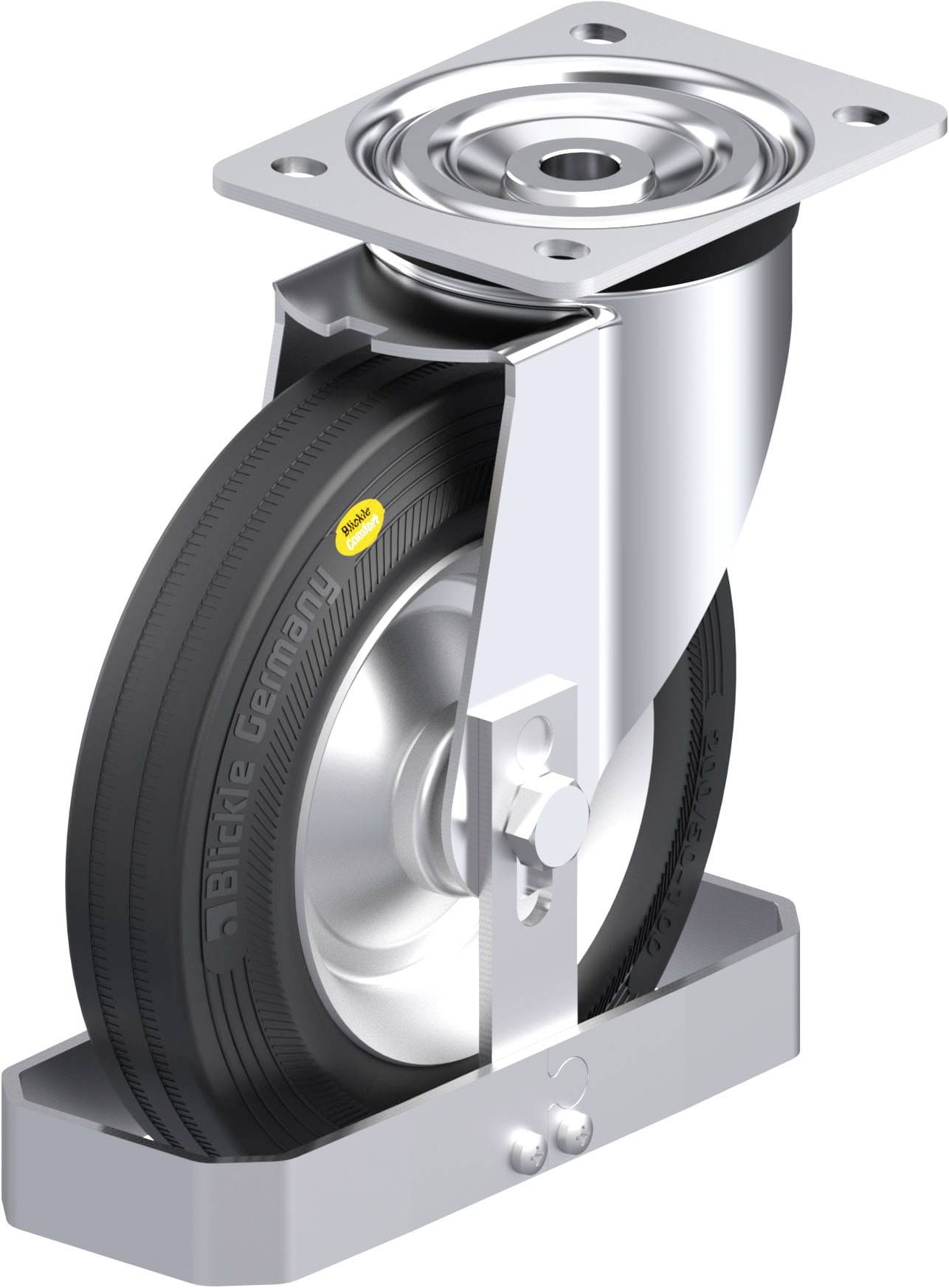 Blickle 903409 L-RD 202R-FS Stahlblech-Lenkrolle Rad-Durchmesser: 200mm Tragfähigkeit (max.): 350kg 1St.