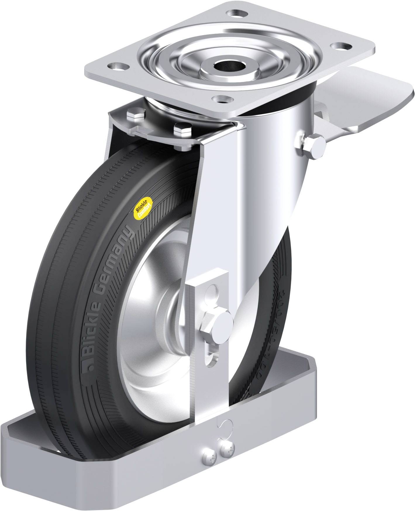 Blickle 922609 L-RD 202R-ST-FS Stahlblech-Lenkrolle Rad-Durchmesser: 200mm Tragfähigkeit (max.): 350kg 1St.