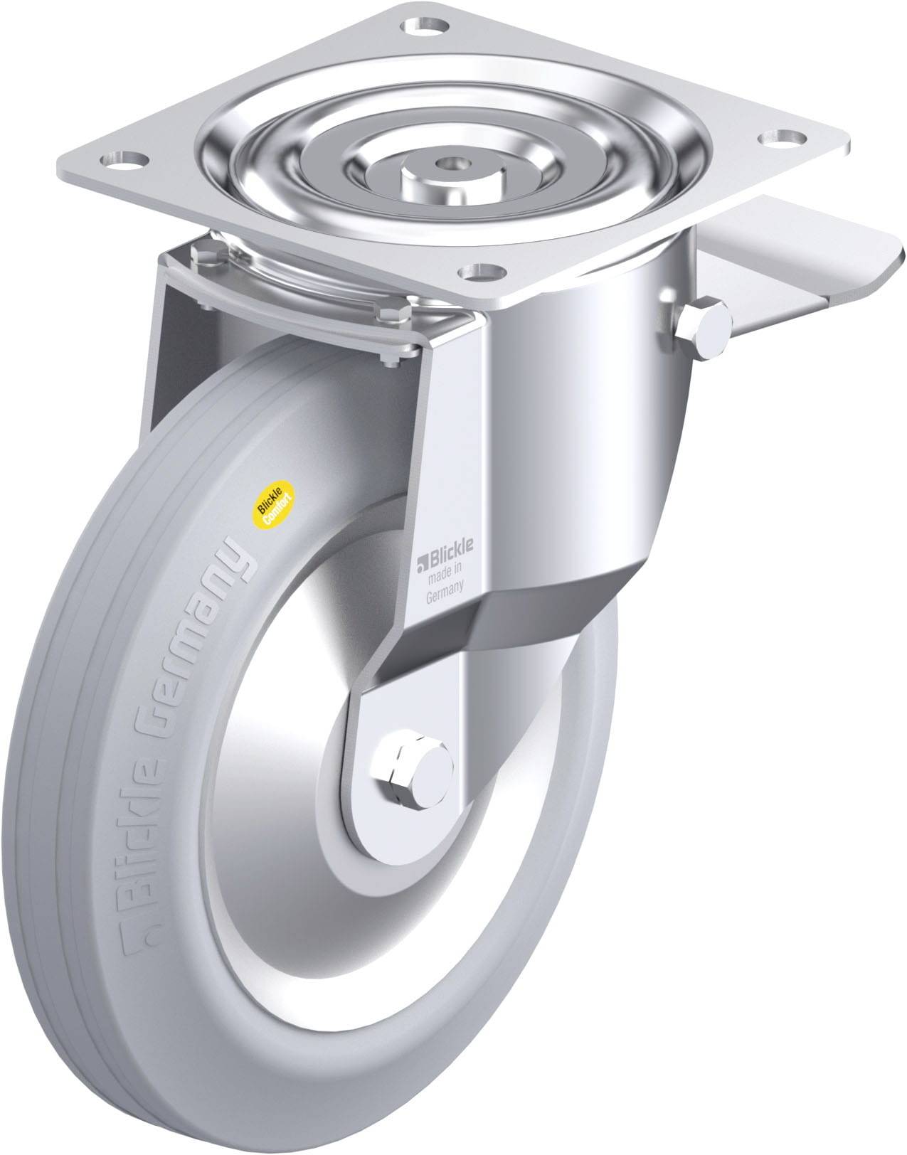 Blickle 850007 L-RD 252R-ST-VLI-FA Stahlblech-Lenkrolle Rad-Durchmesser: 250mm Tragfähigkeit (max.): 450kg 1St.