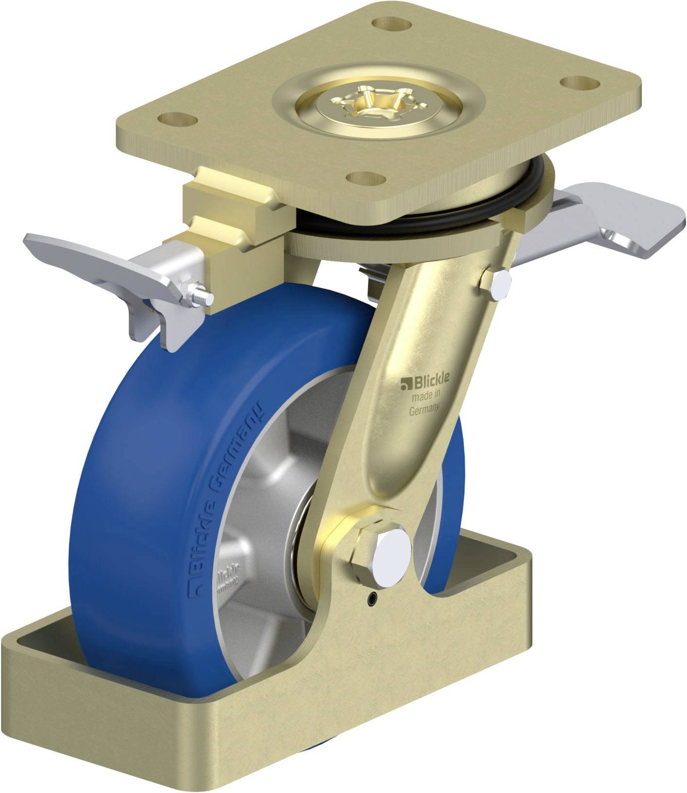 Blickle 889908 LS-ALBS 150K-ST-RI4-FS Lenkrolle Rad-Durchmesser: 150mm Tragfähigkeit (max.): 500kg 1St.