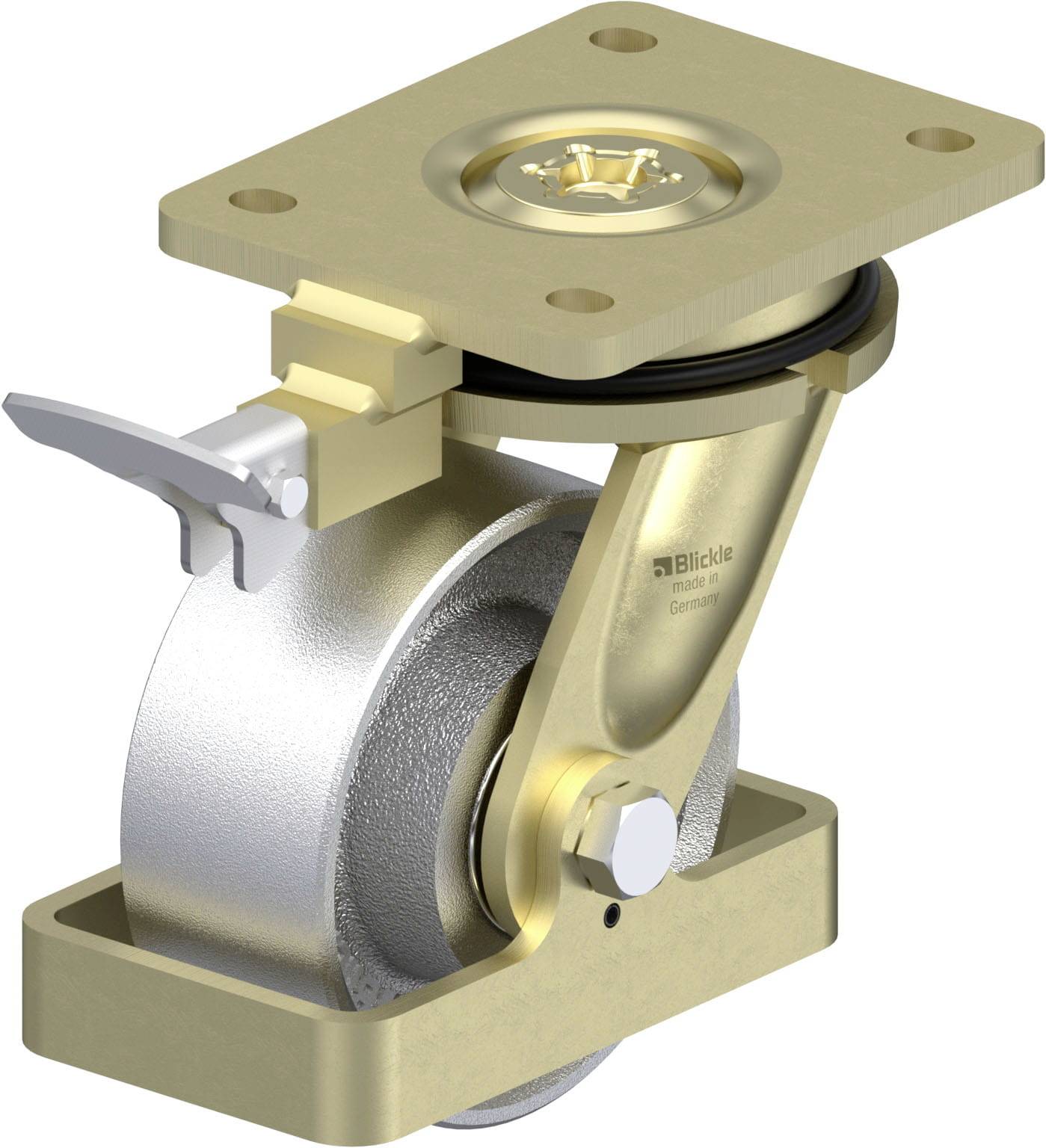 Blickle 940315 LS-G 127K-RI4-FS Schwerlast-Lenkrolle Rad-Durchmesser: 125mm Tragfähigkeit (max.): 750kg 1St.