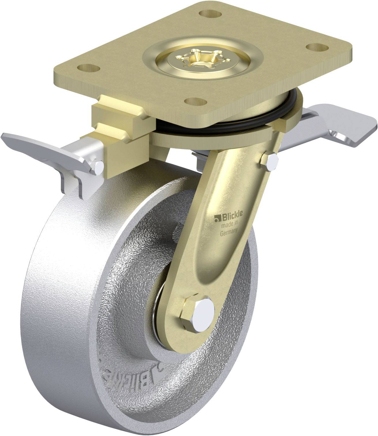 Blickle 853093 LS-G 150K-ST-RI4 Schwerlast-Lenkrolle Rad-Durchmesser: 150mm Tragfähigkeit (max.): 900kg 1St.